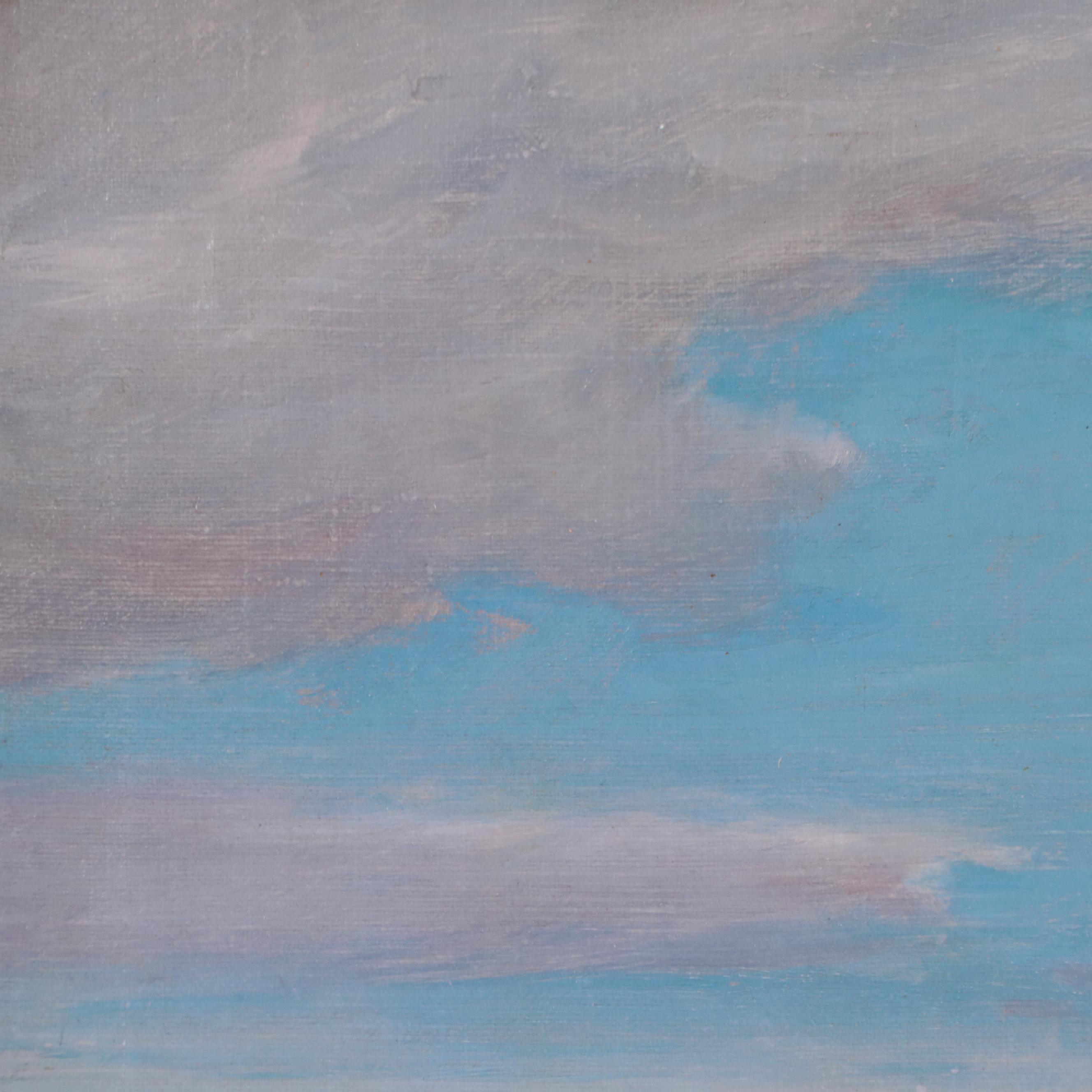 Lewis Henry Meakin Mountain Landscape Study Oil Painting