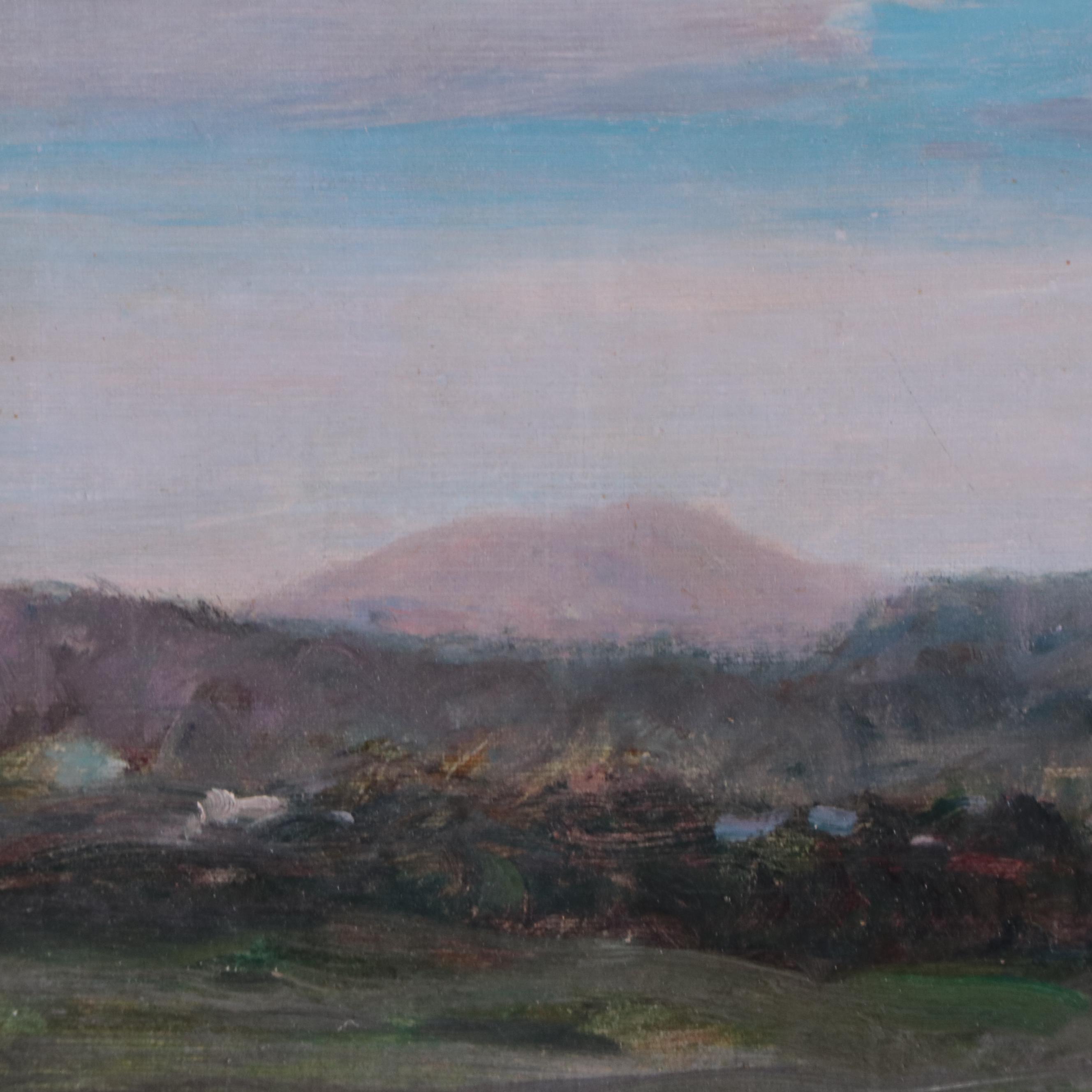Lewis Henry Meakin Mountain Landscape Study Oil Painting