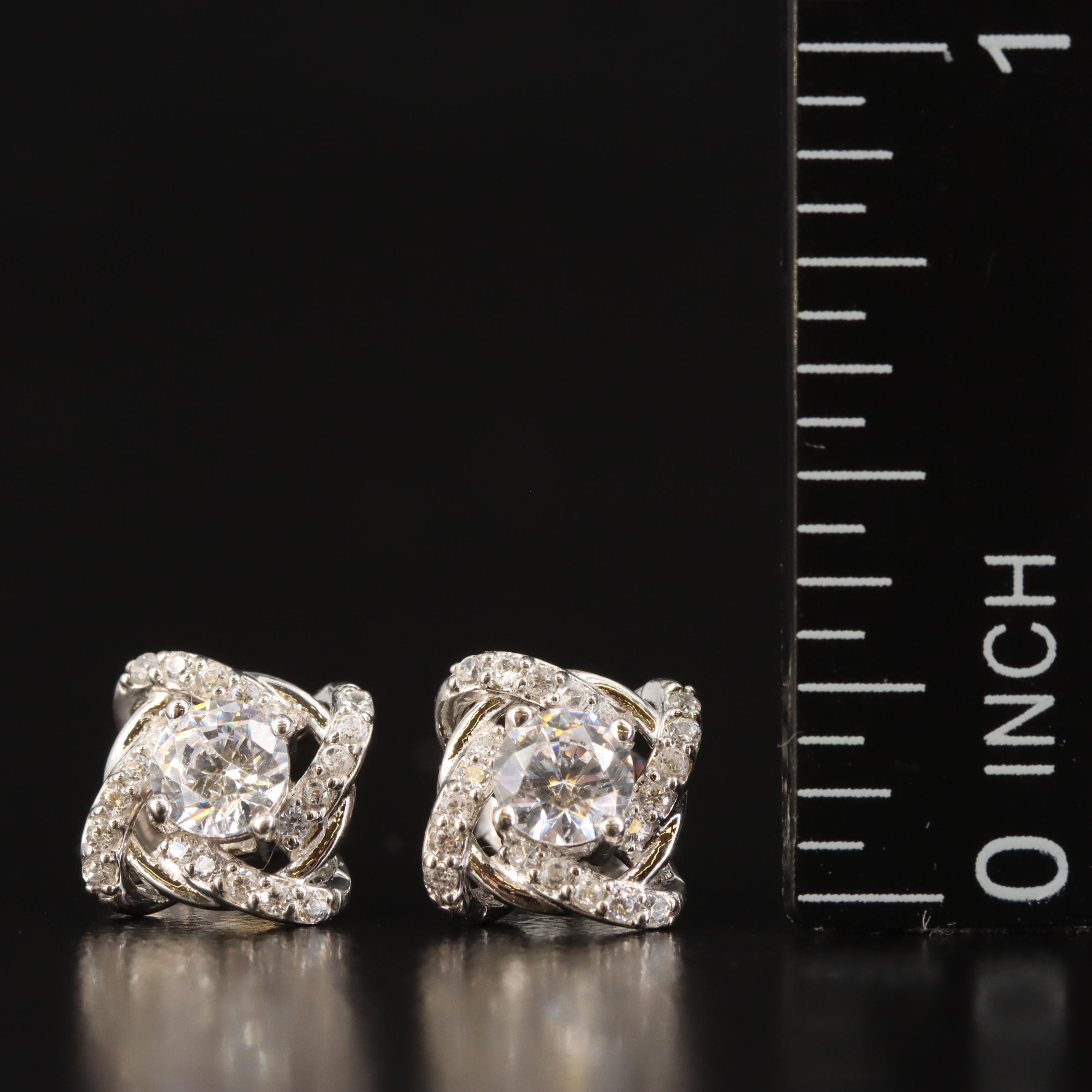 Sterling Cubic Zirconia Stud Earrings