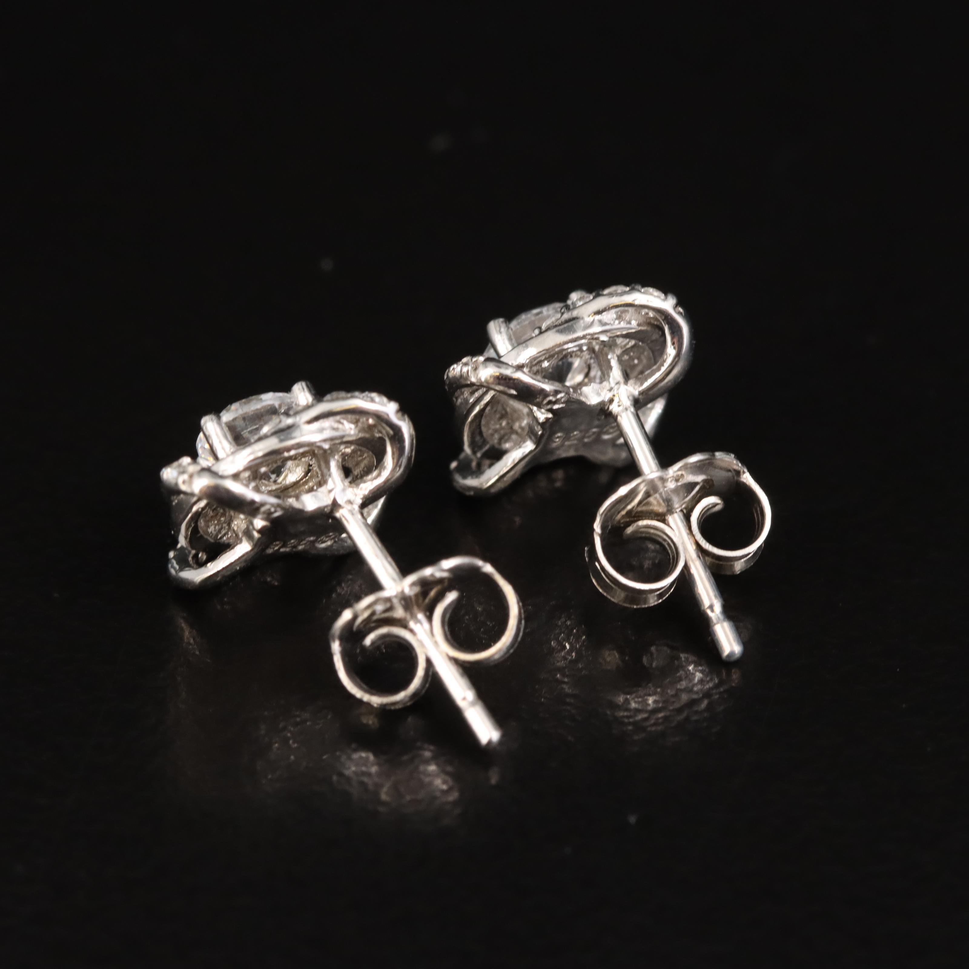 Sterling Cubic Zirconia Stud Earrings