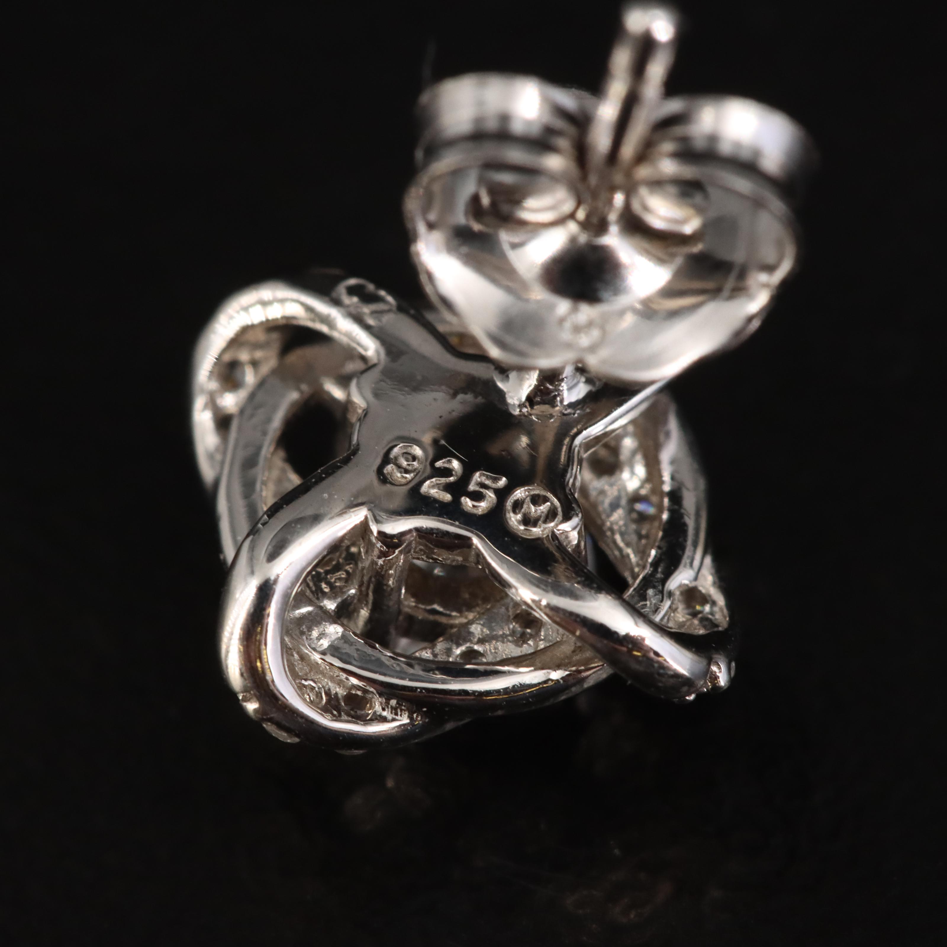 Sterling Cubic Zirconia Stud Earrings