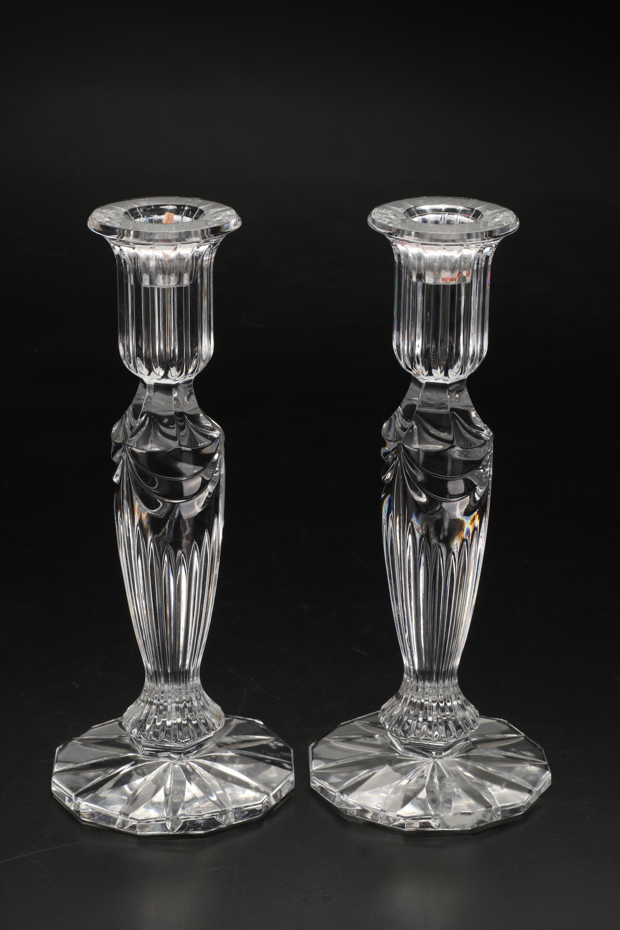 Waterford Crystal Candlesticks and Frame with Marquis Vanity Accessories