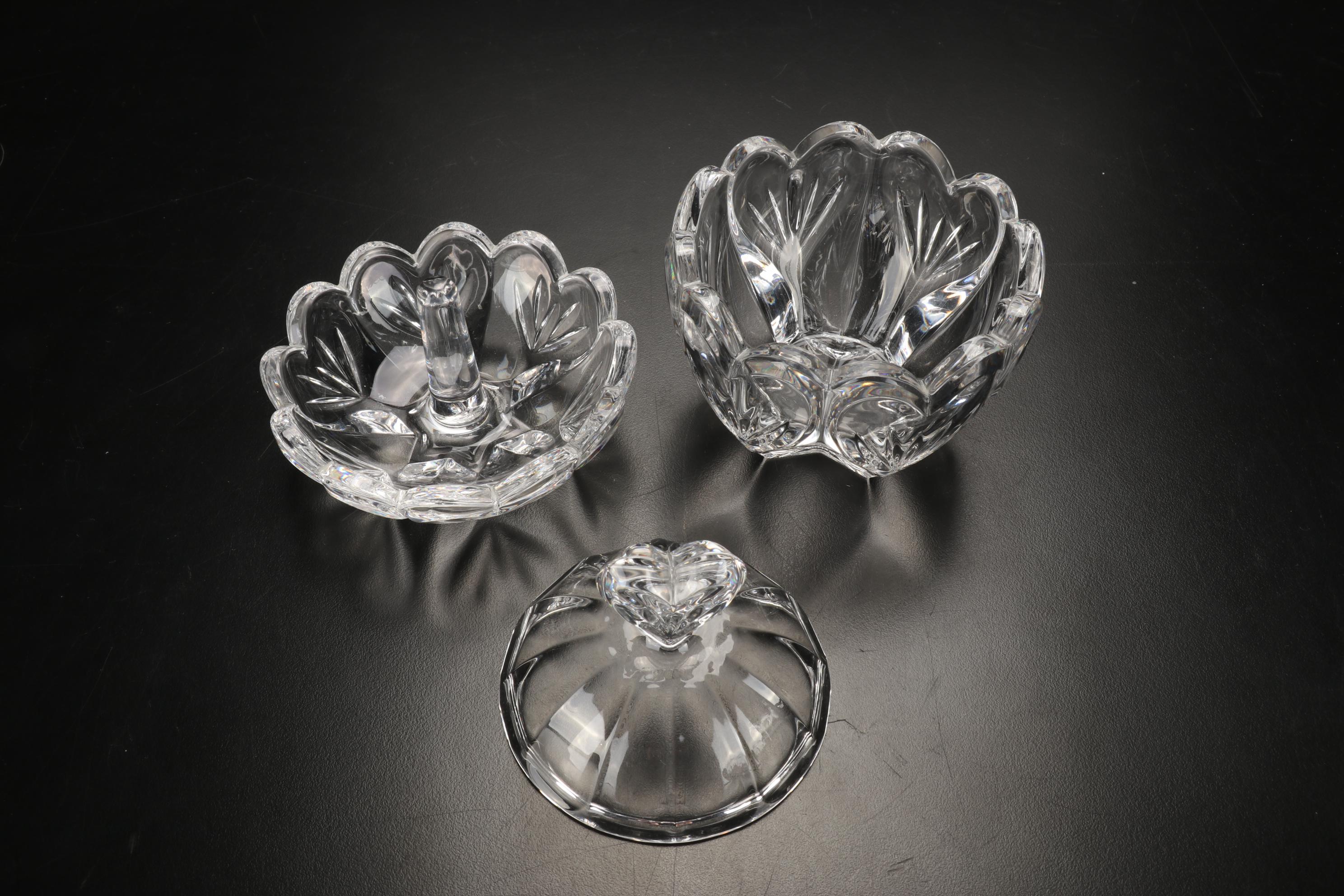 Waterford Crystal Candlesticks and Frame with Marquis Vanity Accessories