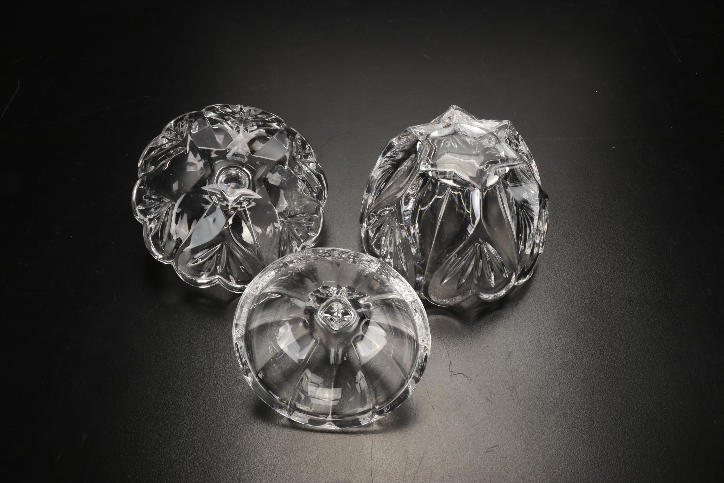 Waterford Crystal Candlesticks and Frame with Marquis Vanity Accessories