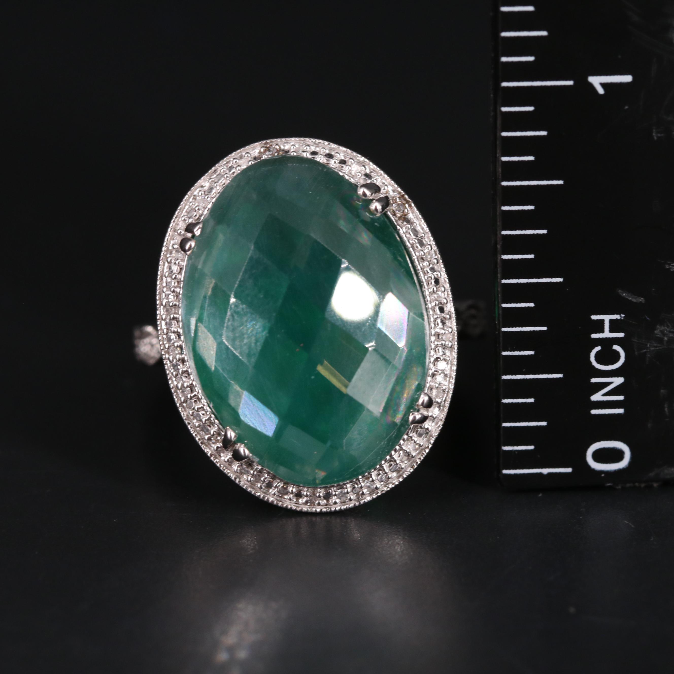 Sterling Silver Double Quartz Cocktail Ring