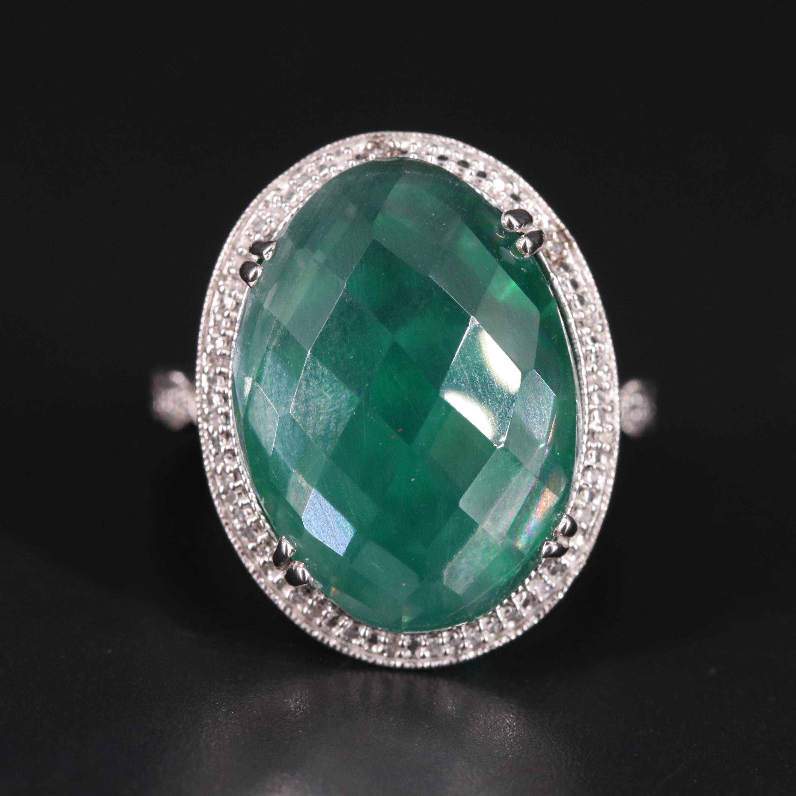 Sterling Silver Double Quartz Cocktail Ring