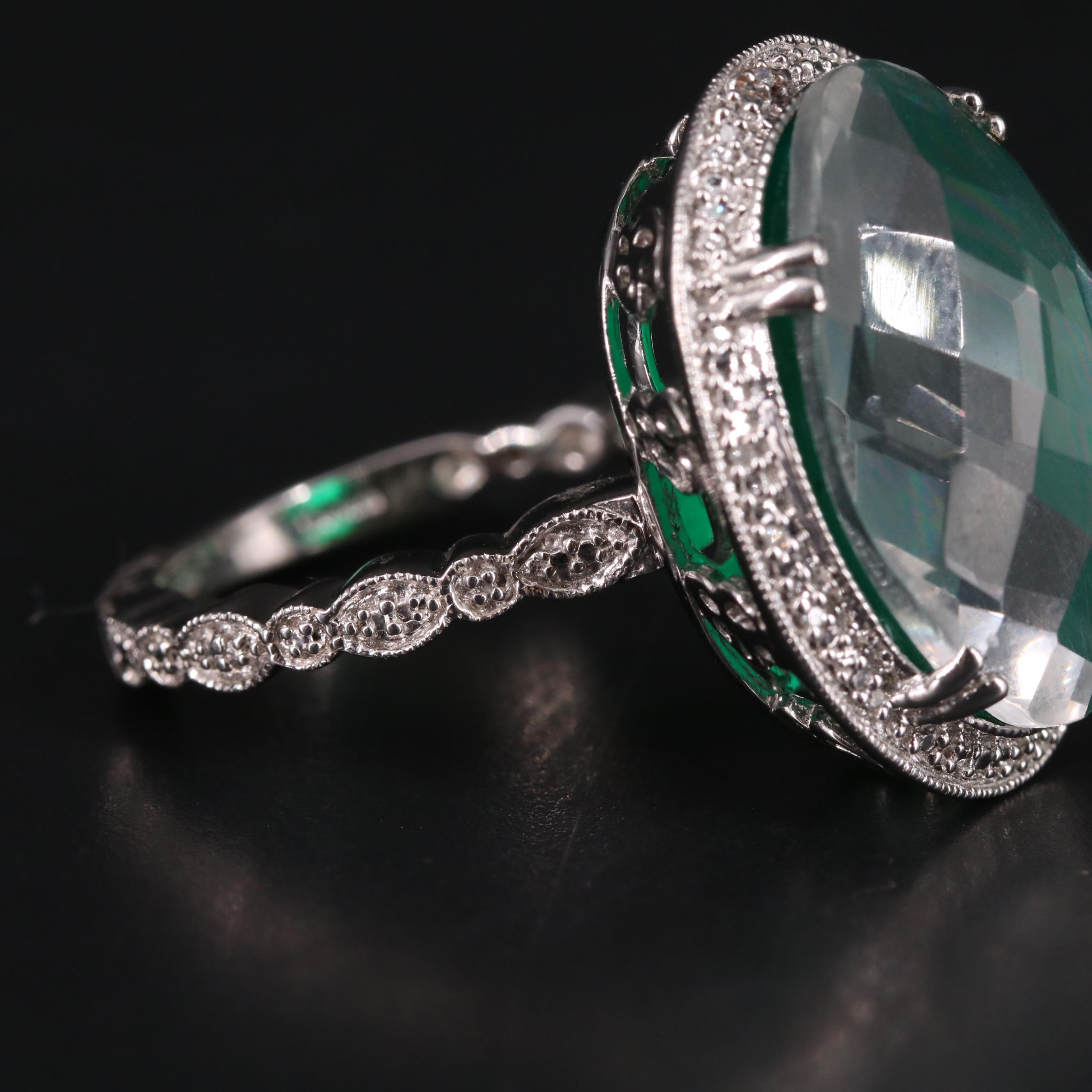 Sterling Silver Double Quartz Cocktail Ring