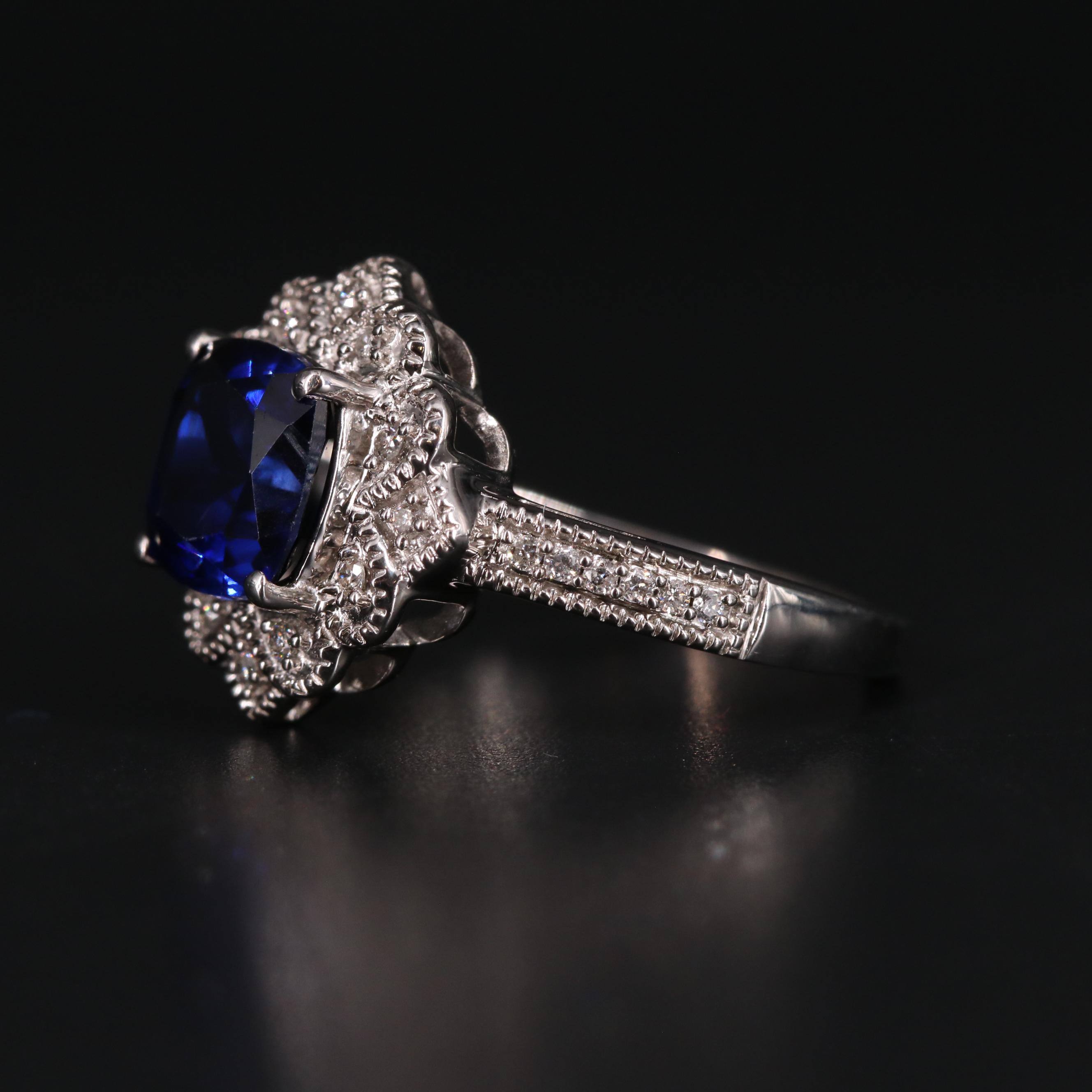 Sterling Silver Sapphire Ring