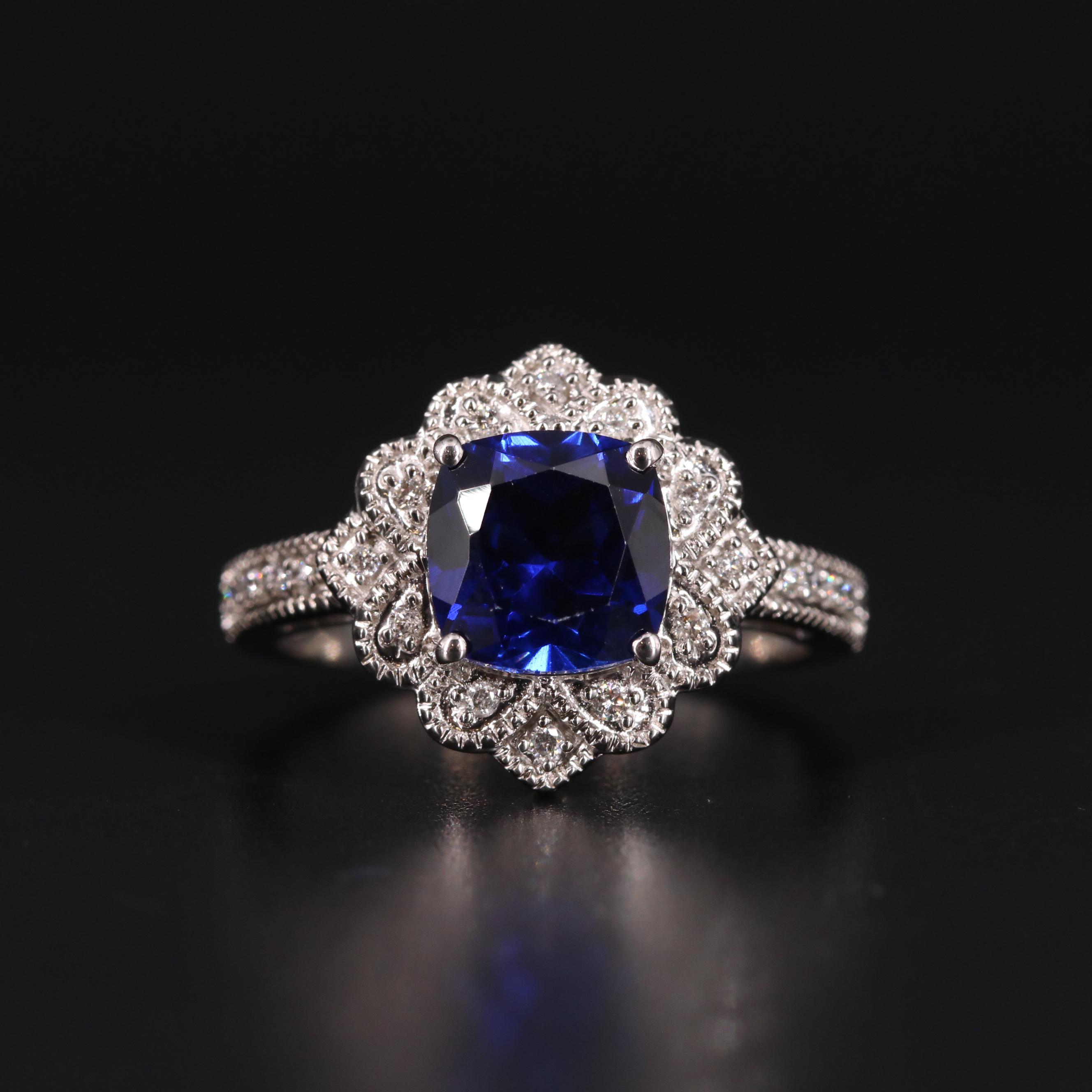 Sterling Silver Sapphire Ring