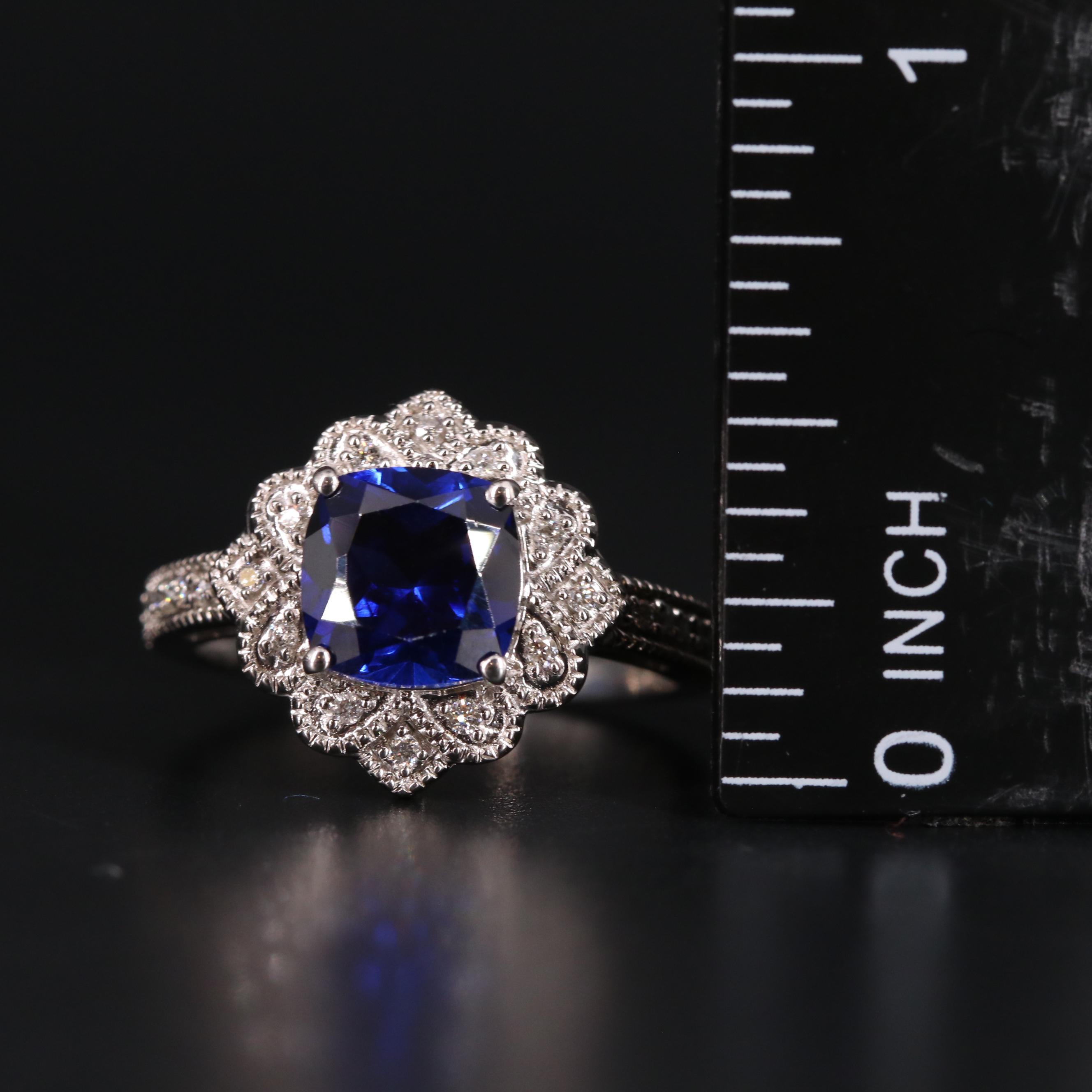 Sterling Silver Sapphire Ring