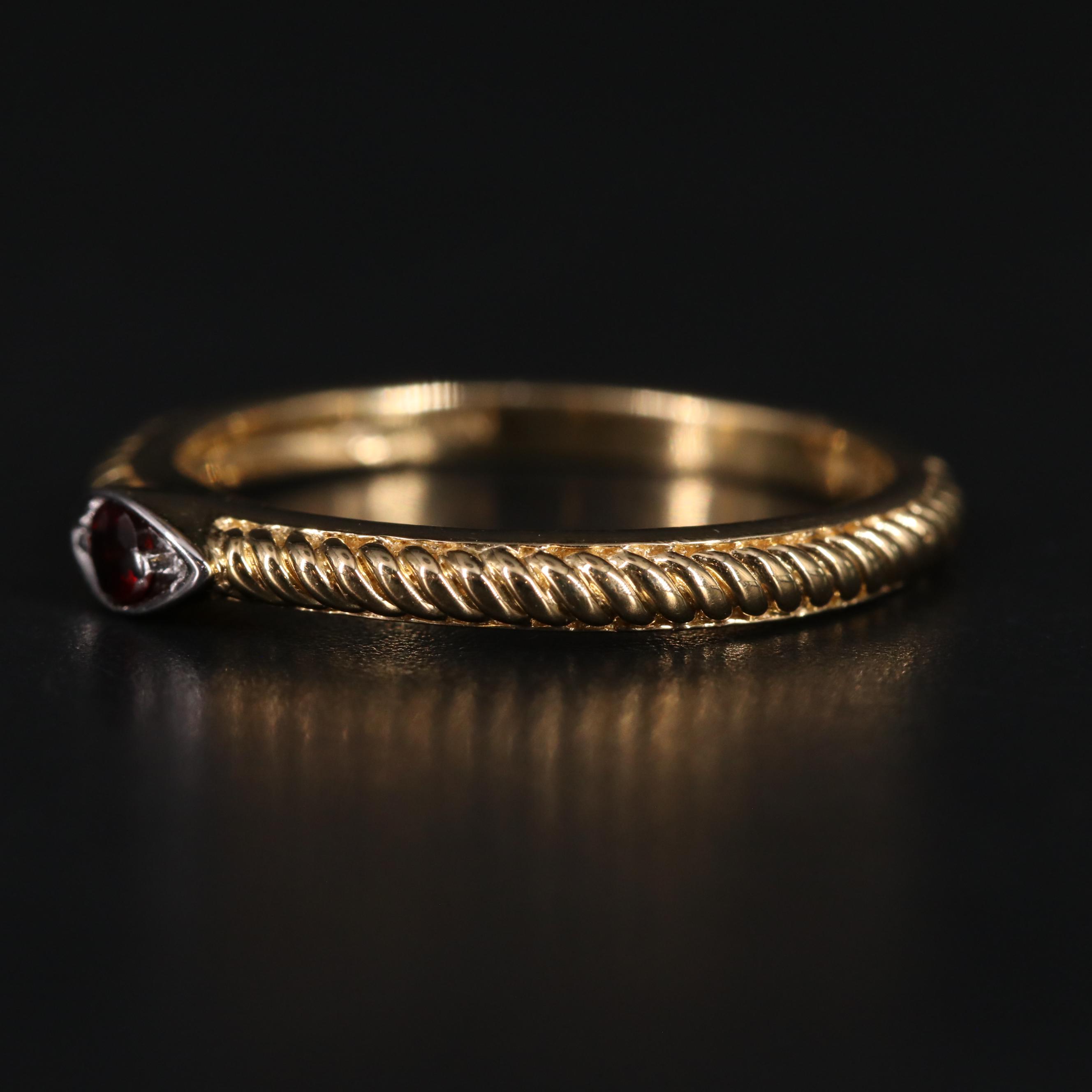 Sterling Silver Garnet, Topaz and Diamond Stacking Rings