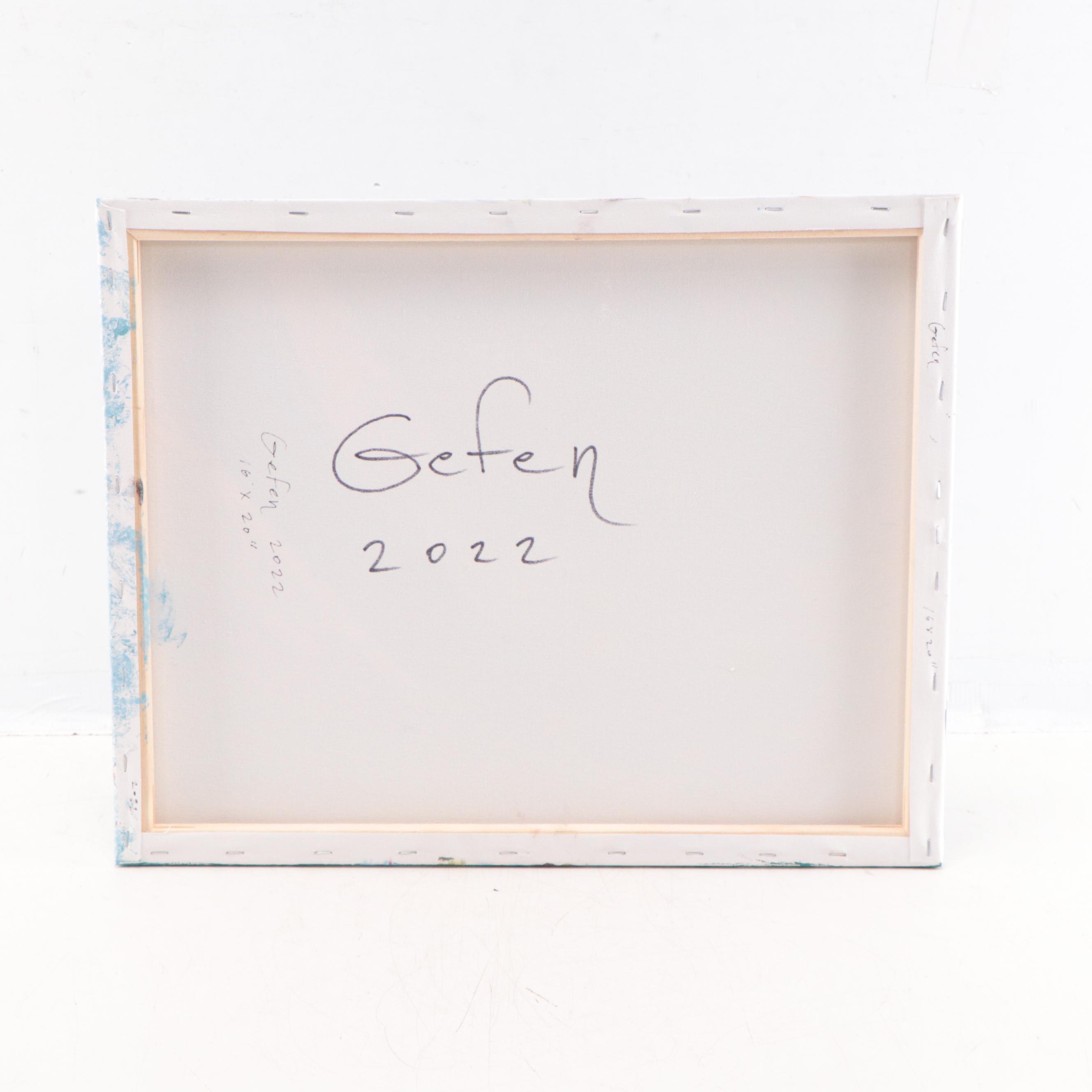 Saul Gefen Abstract Acrylic Painting, 2022