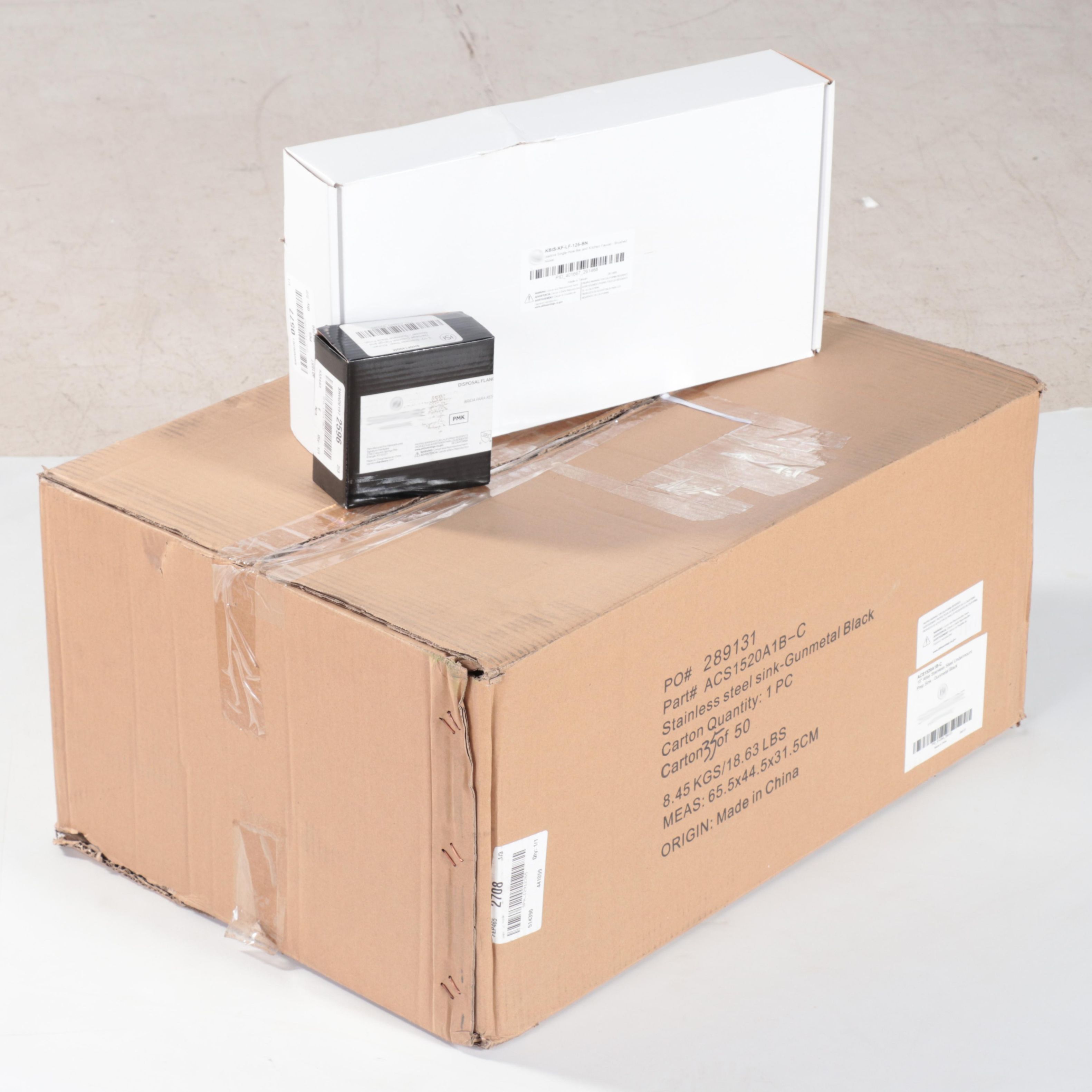 Gunmetal Black Finish Stainless Steel Sink with Brushed Nickel Finish Faucet