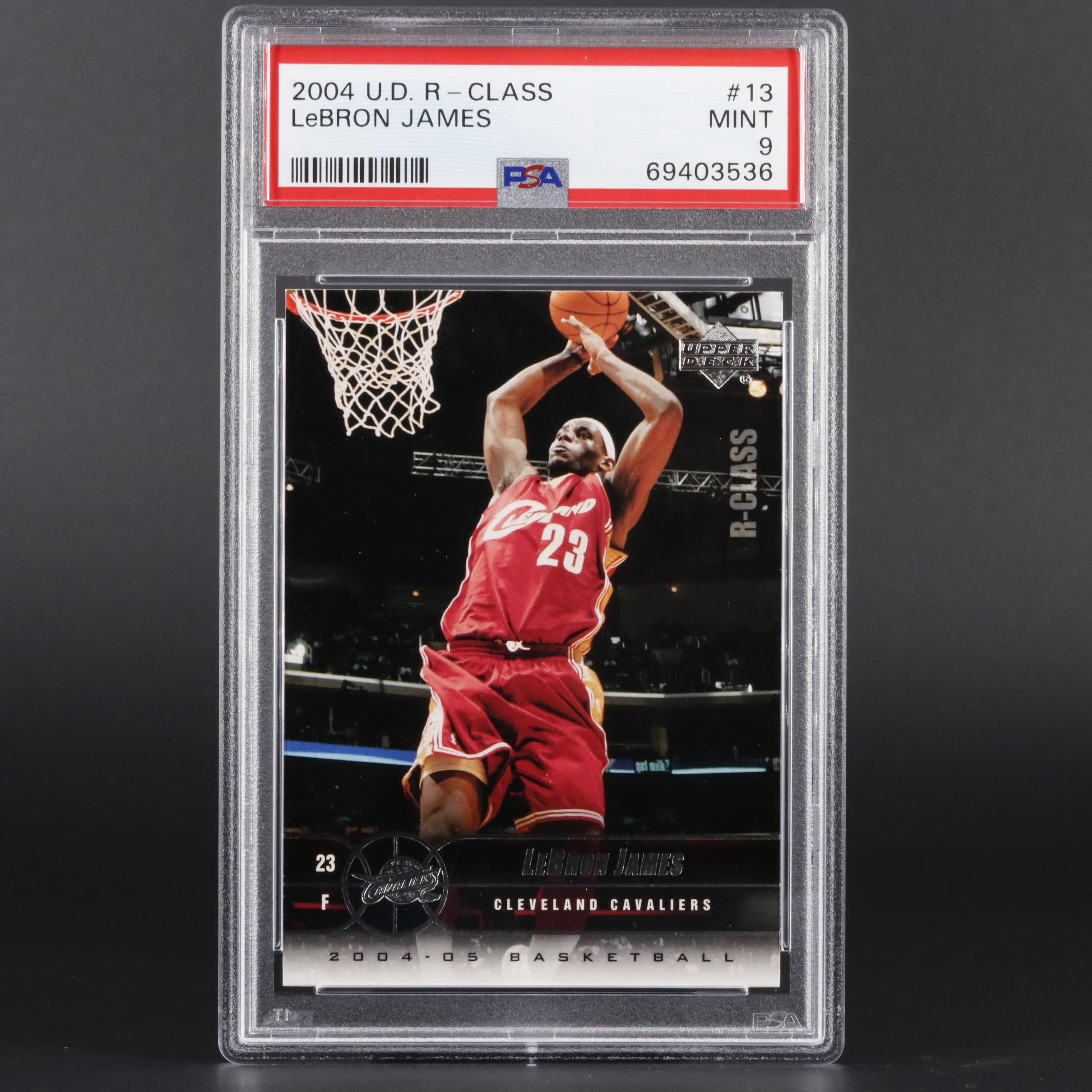2004 Upper Deck Rookie Class #13 LeBron James Graded PSA 9 Mint Card