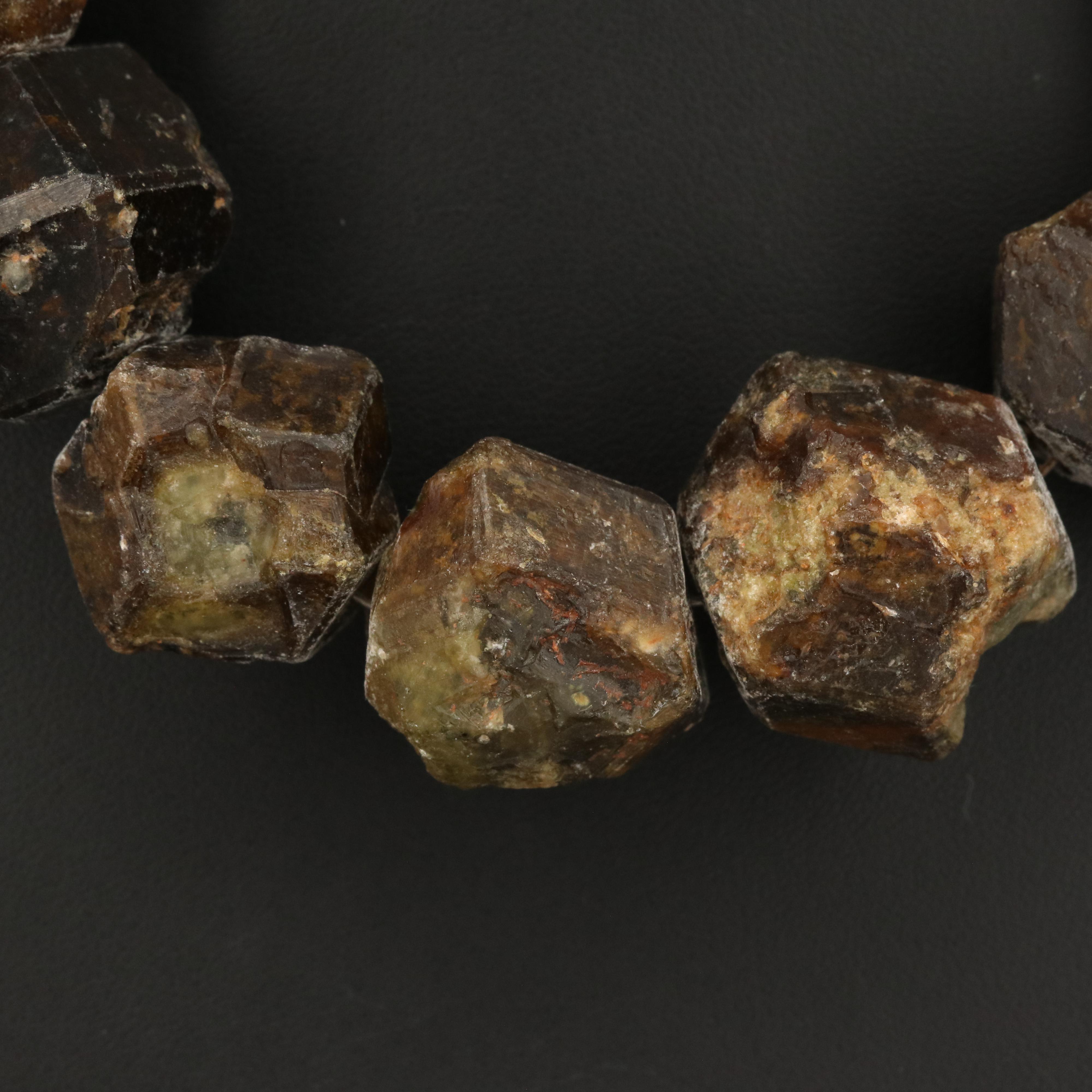 Garnet Necklace with Sterling Clasp