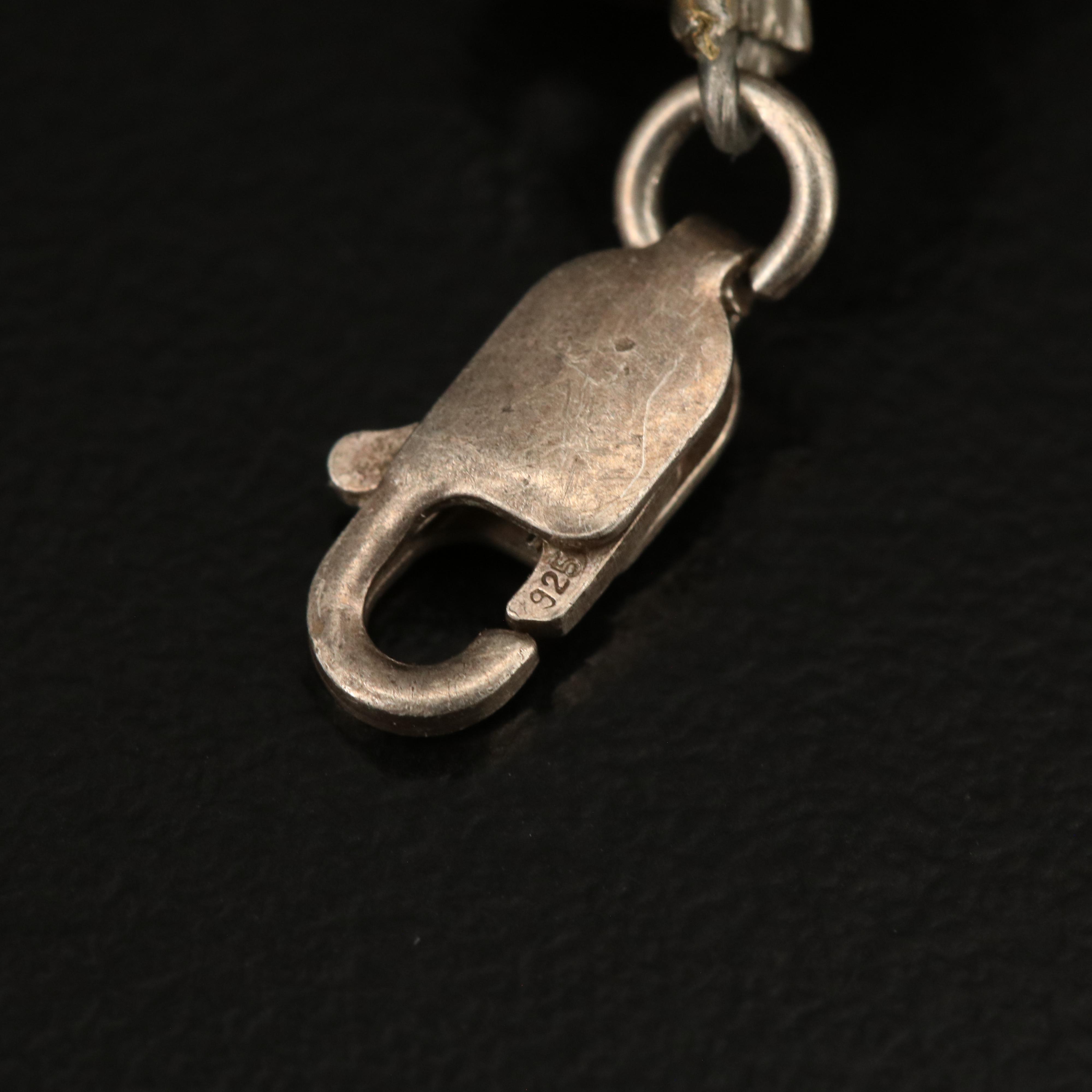 Garnet Necklace with Sterling Clasp