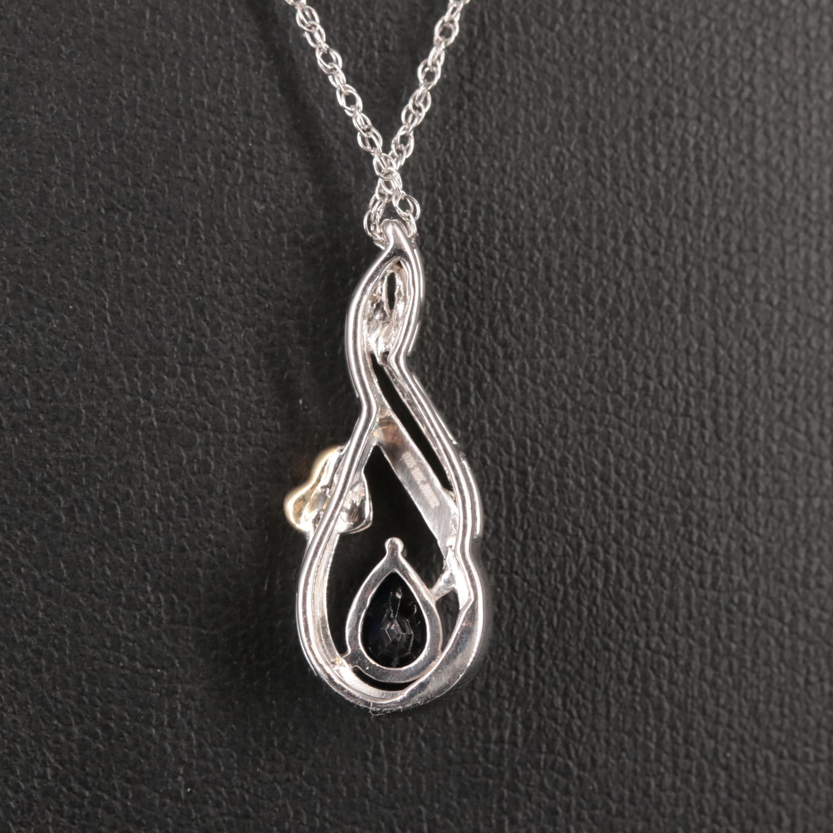 Sterling Silver Sapphire Necklace