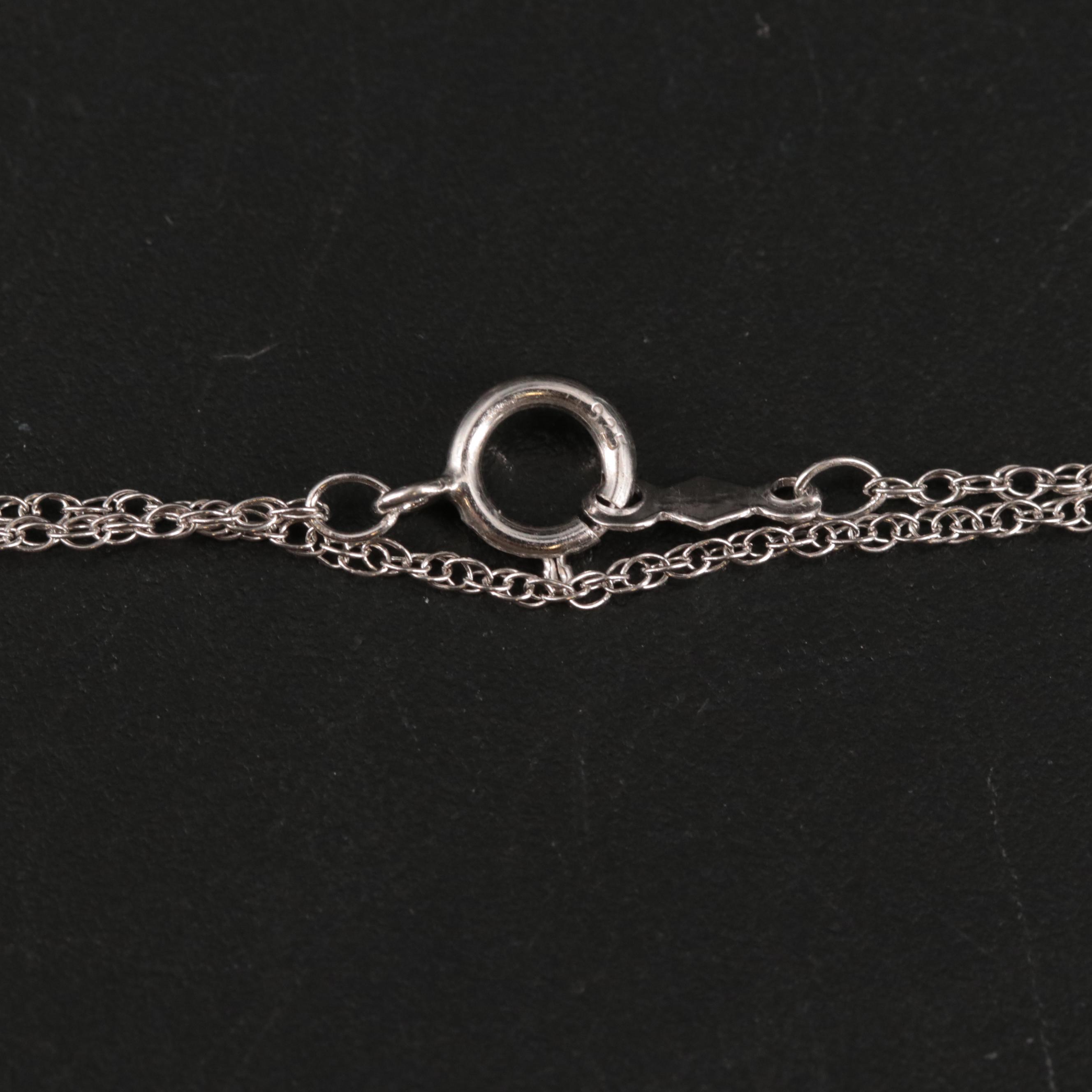 Sterling Silver Sapphire Necklace