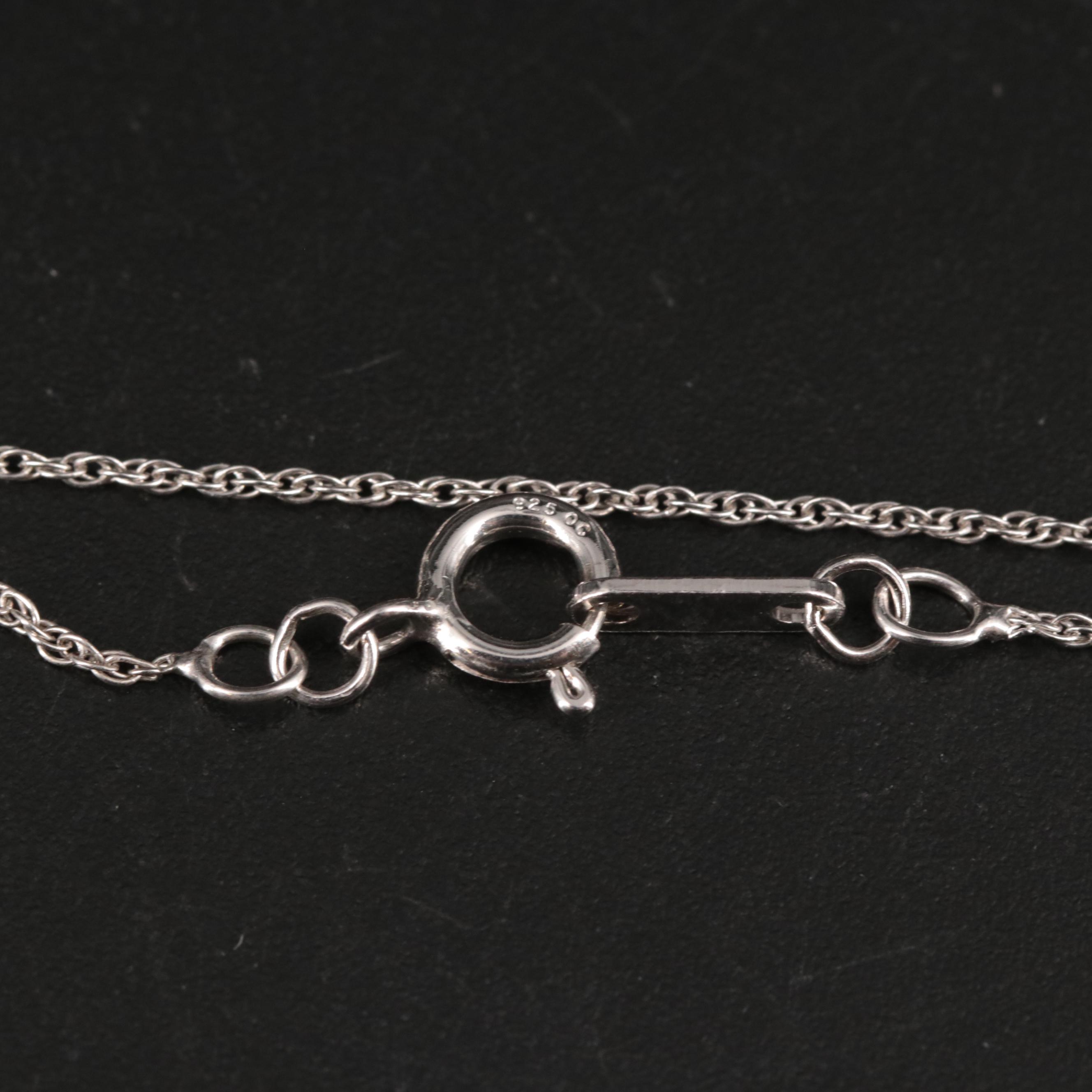 Sterling Silver Topaz and Sapphire Necklace