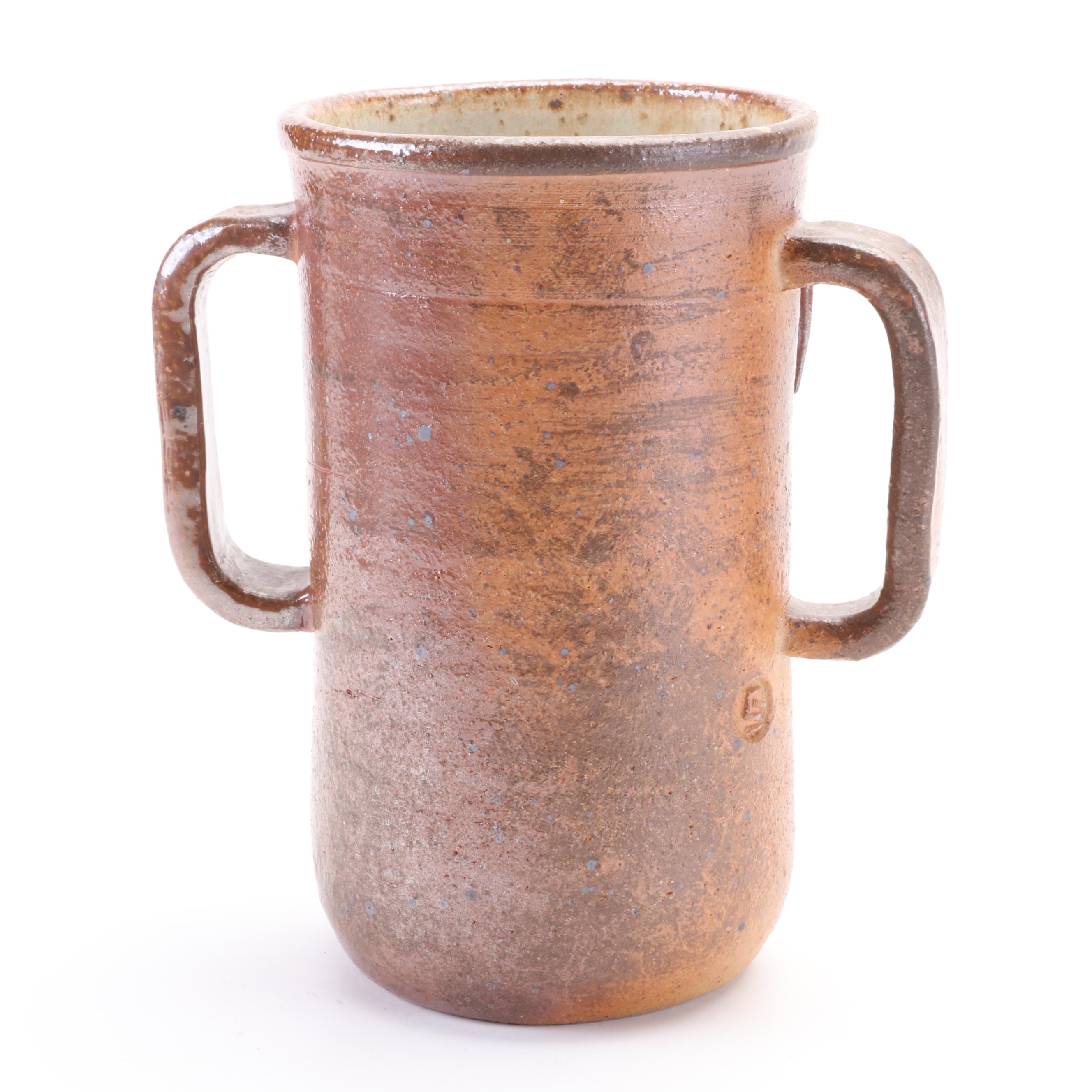 Artisan Made Stoneware Face Jug with Other Bottle Vase and Pitcher