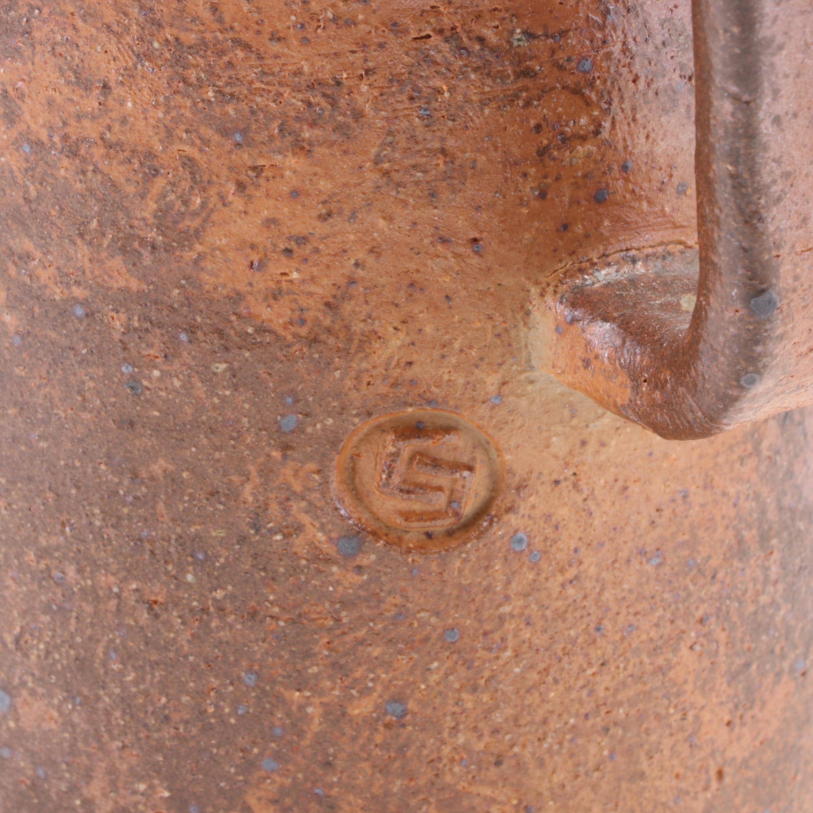 Artisan Made Stoneware Face Jug with Other Bottle Vase and Pitcher