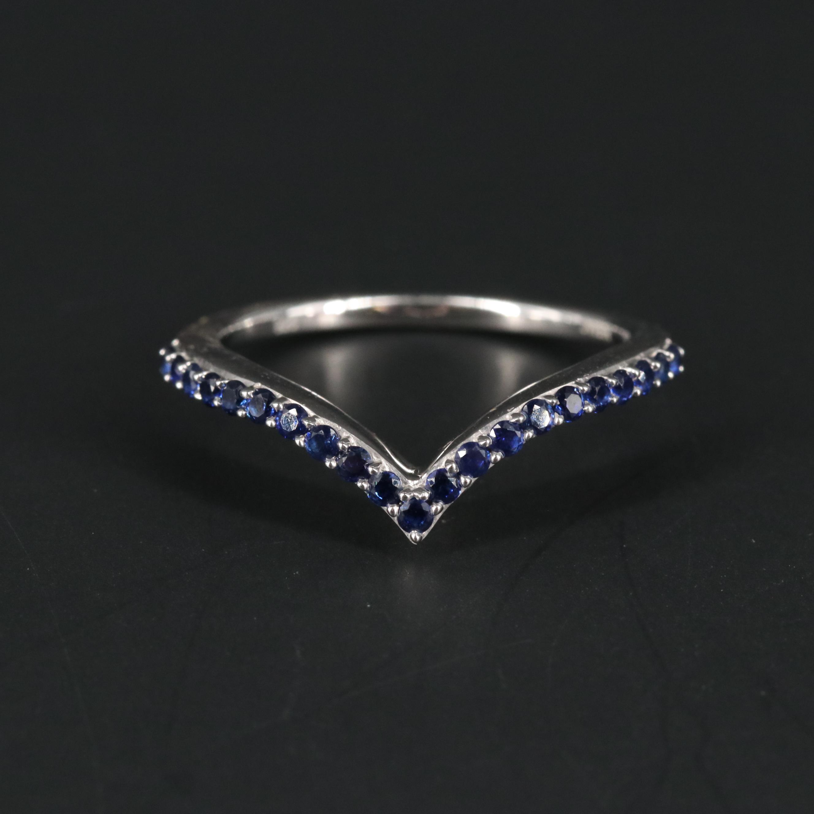 Sterling Silver Sapphire Ring