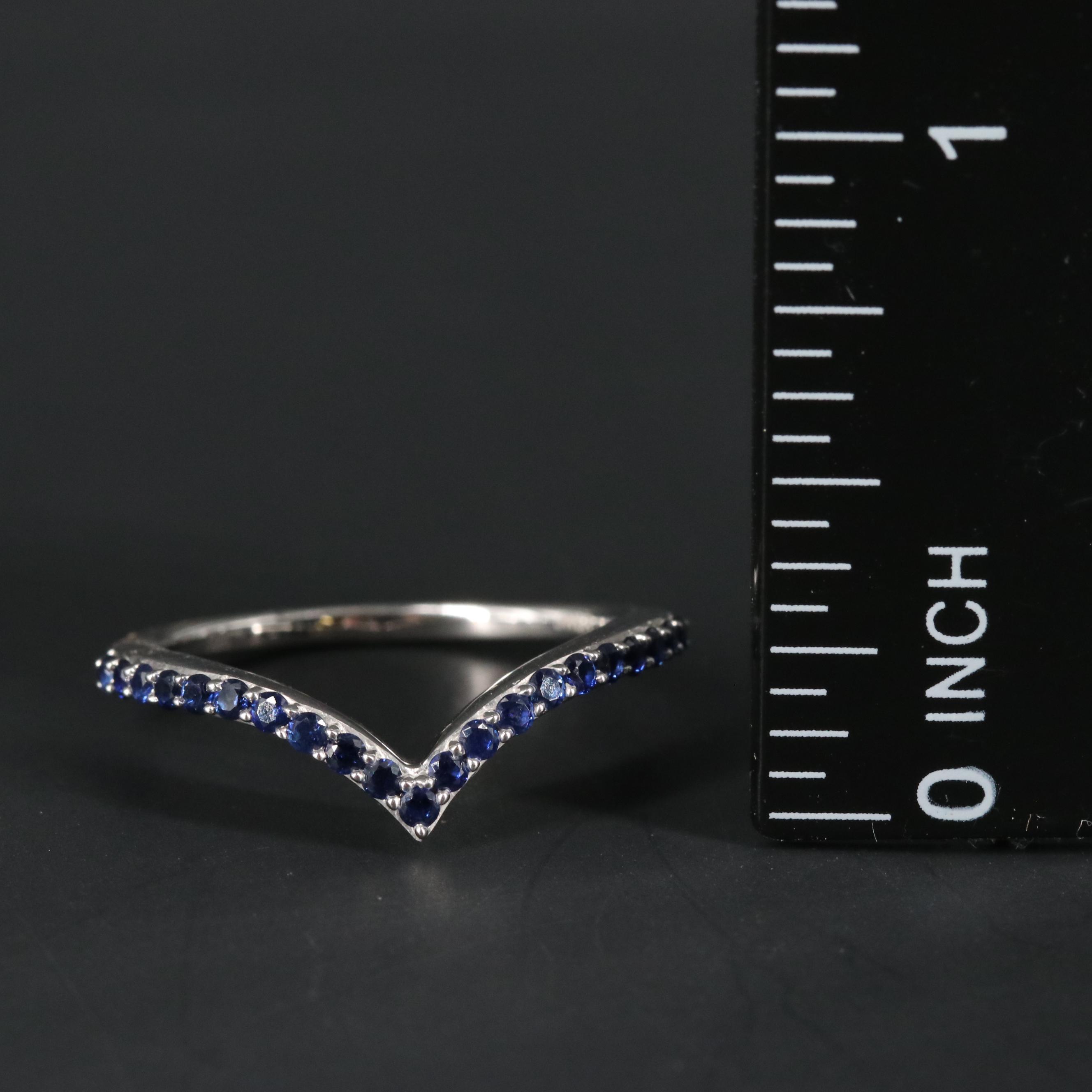Sterling Silver Sapphire Ring