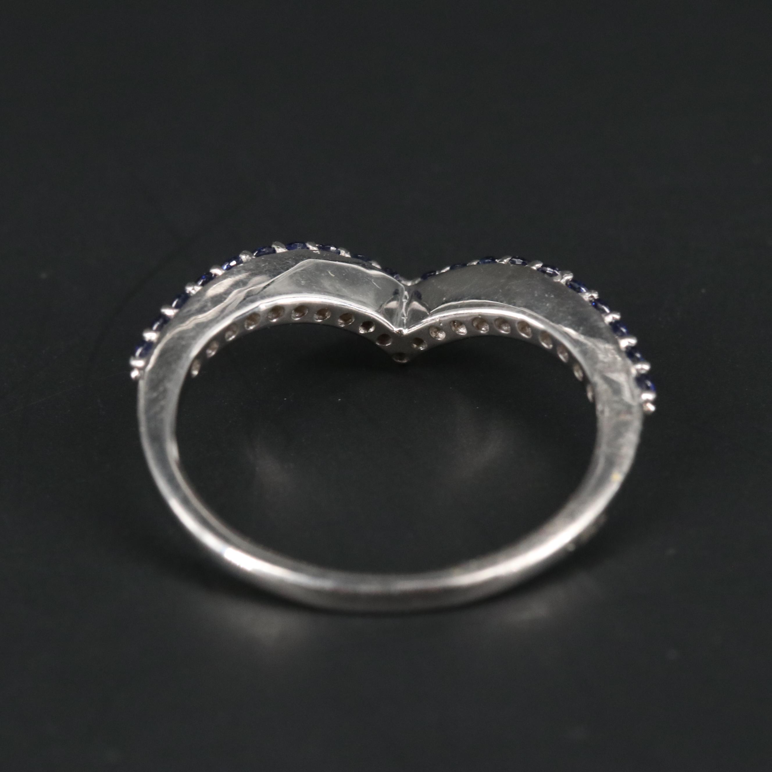 Sterling Silver Sapphire Ring