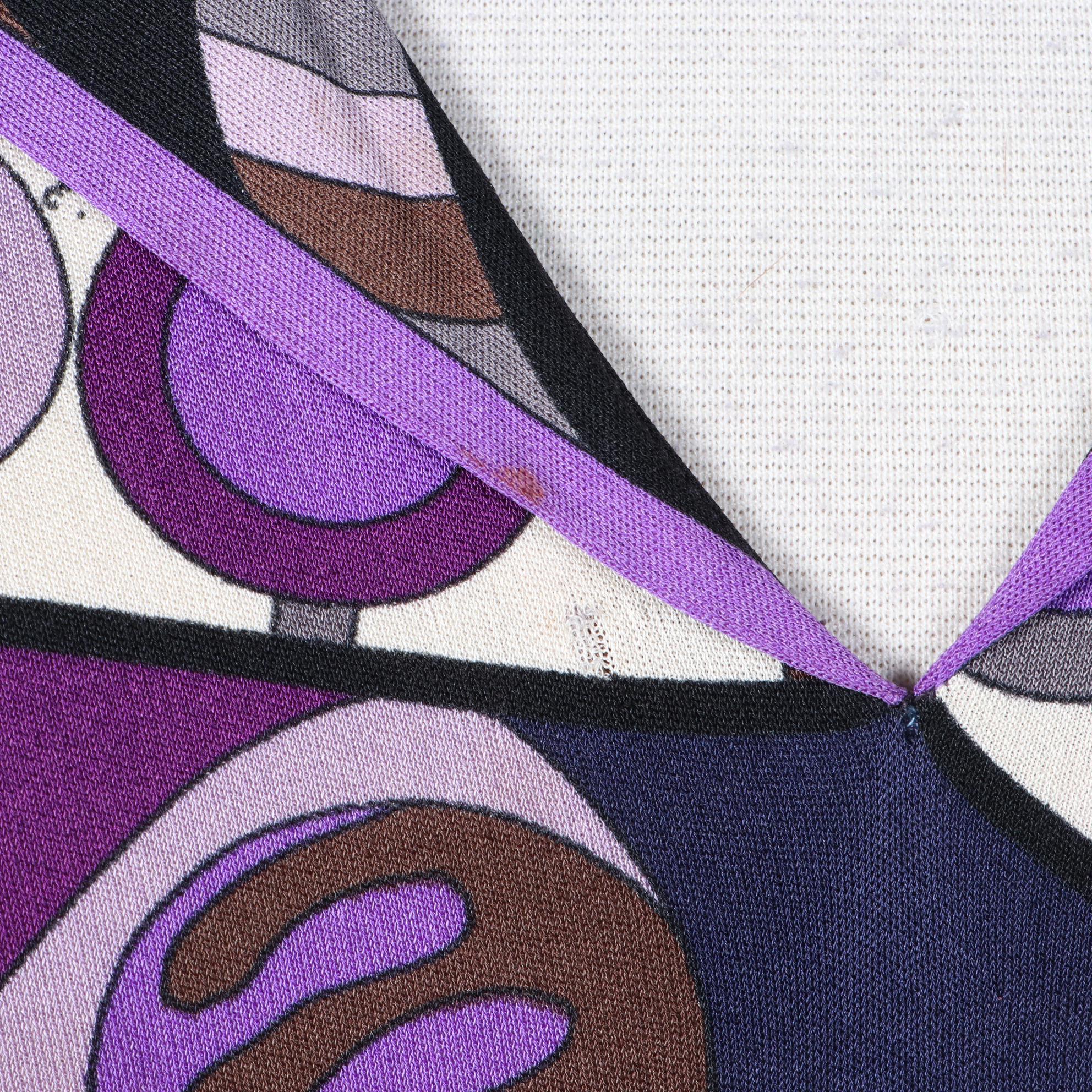 Vintage Emilio Pucci Dress with Sailor Collar in Printed Silk