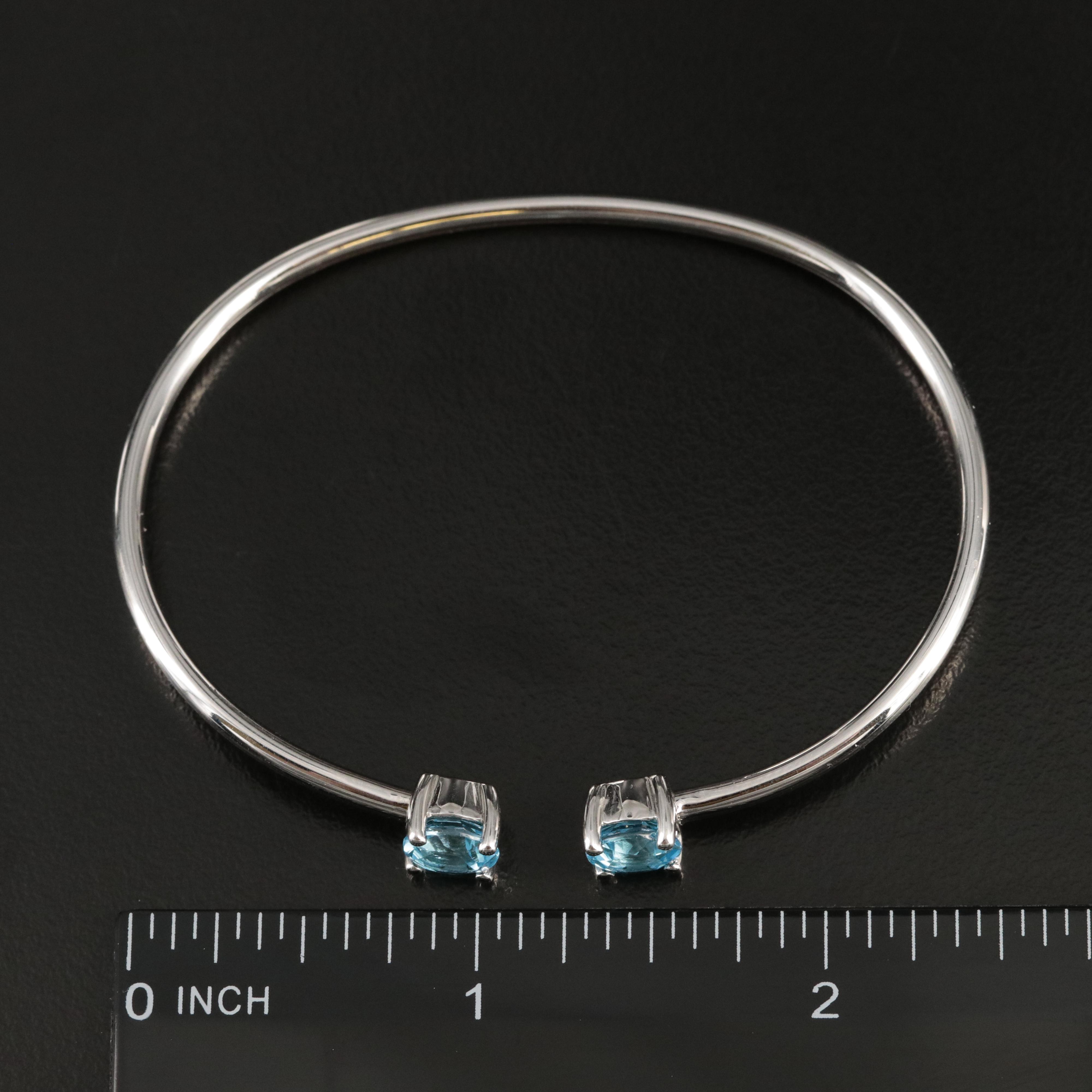 Sterling Topaz Cuff