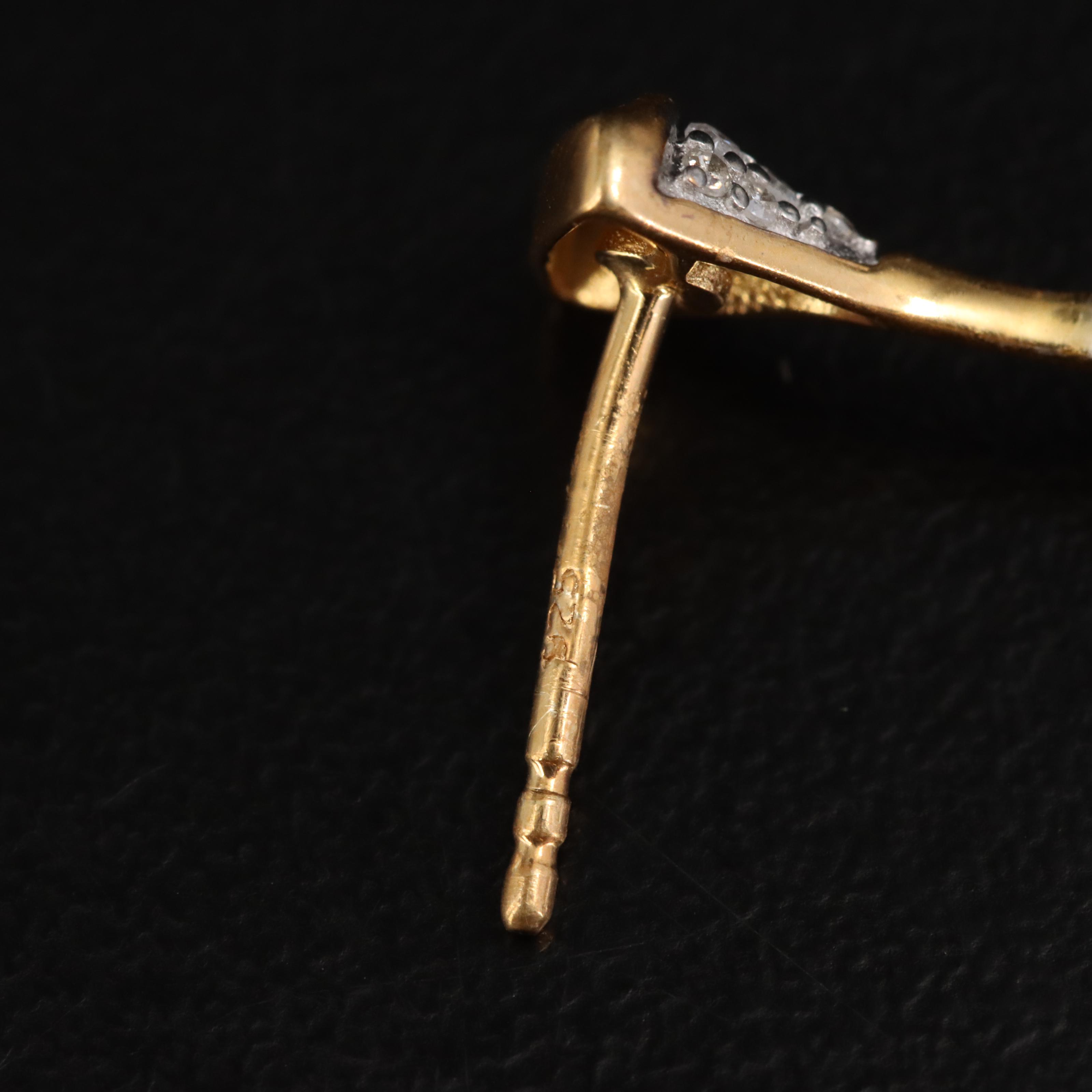 Martini Glass Diamond Stud Earrings in Sterling