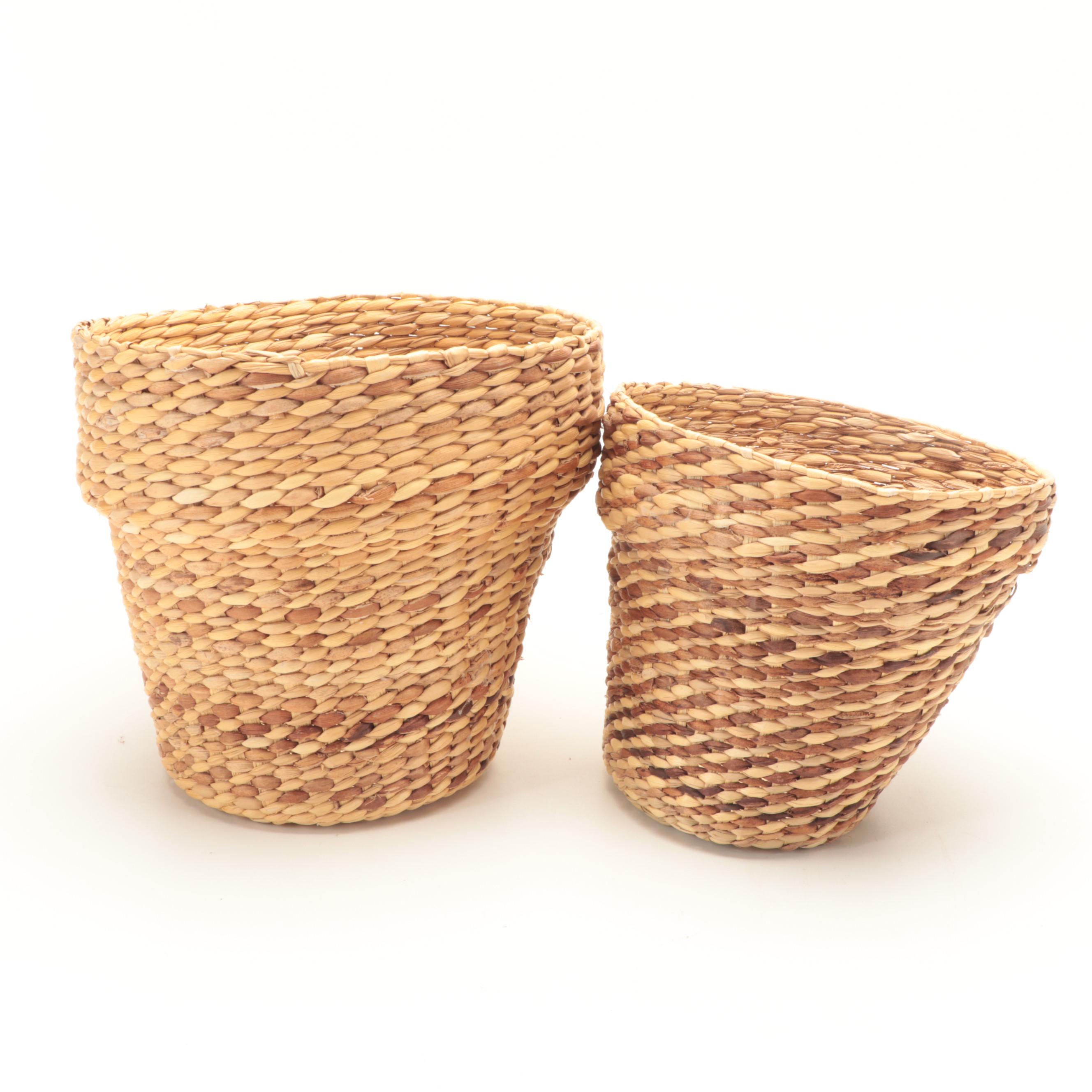 Anne Scarpa McCauley Handwoven Honeysuckle Basket with Other Baskets and Décor