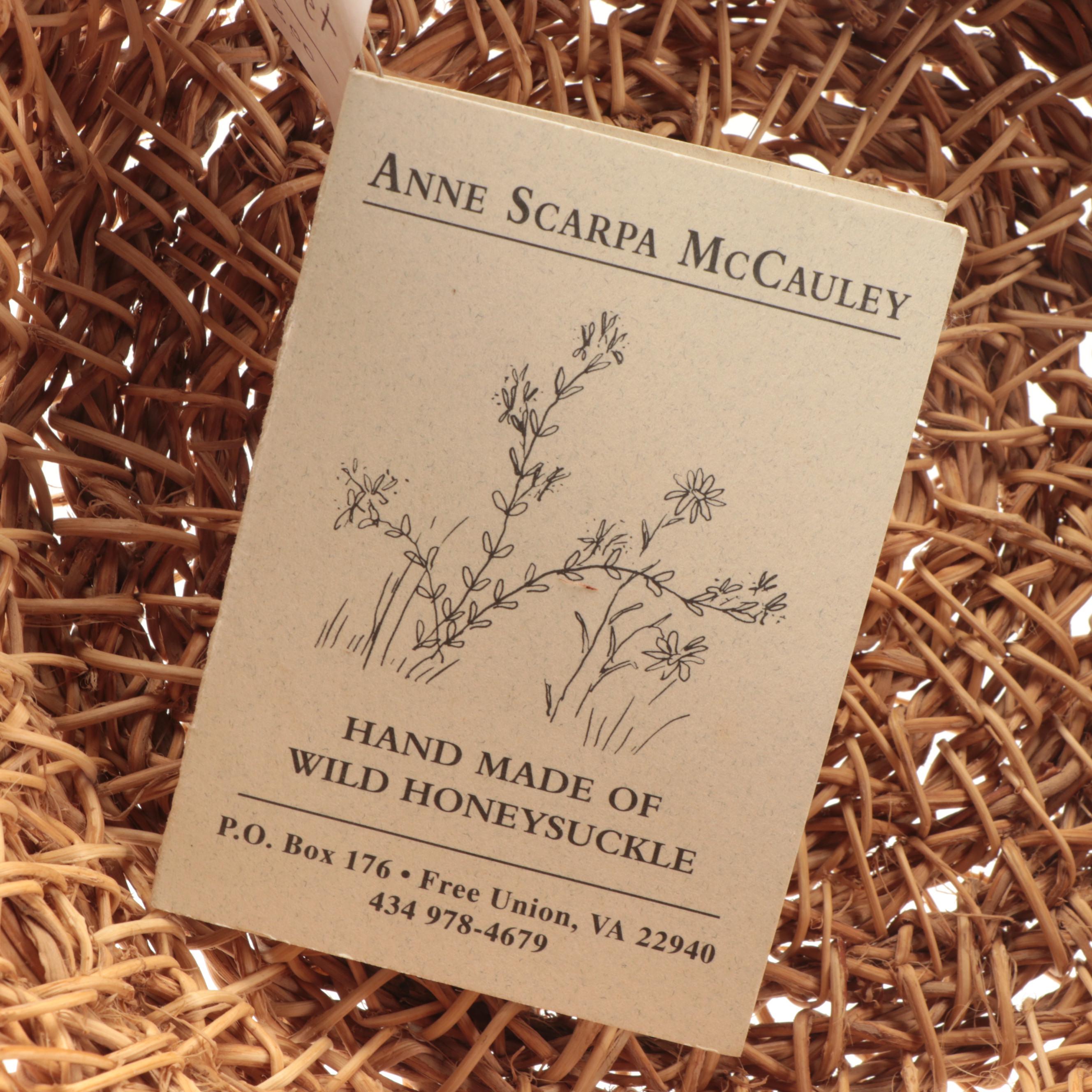 Anne Scarpa McCauley Handwoven Honeysuckle Basket with Other Baskets and Décor