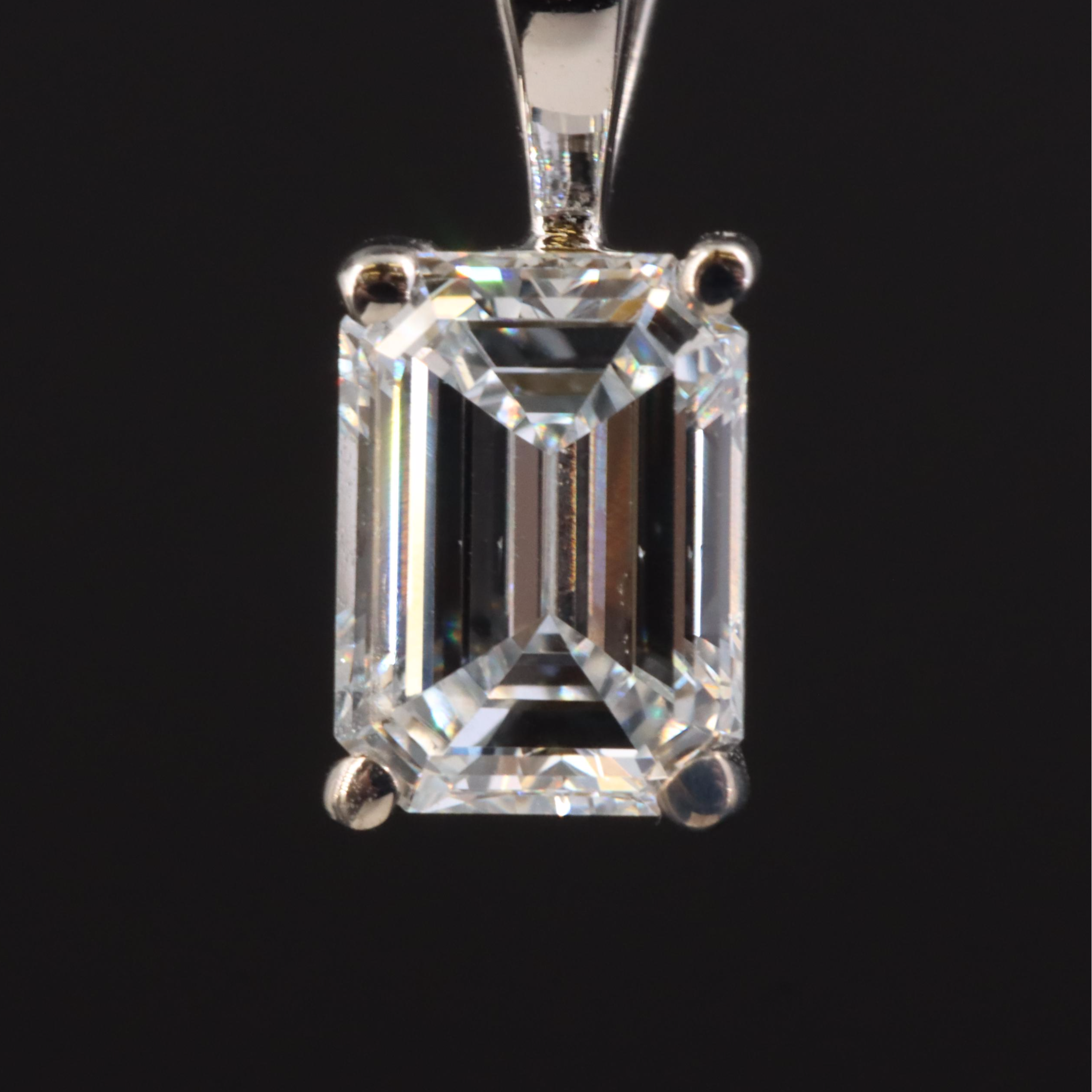 14K 0.69 CT Lab Grown Diamond Solitaire Pendant