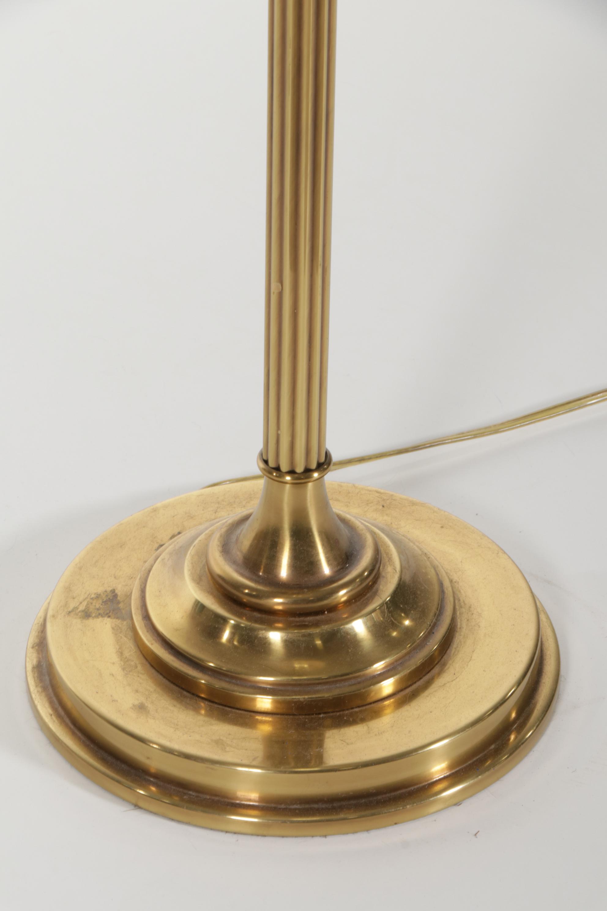 Stiffel Brass Swing-Arm Floor Lamp