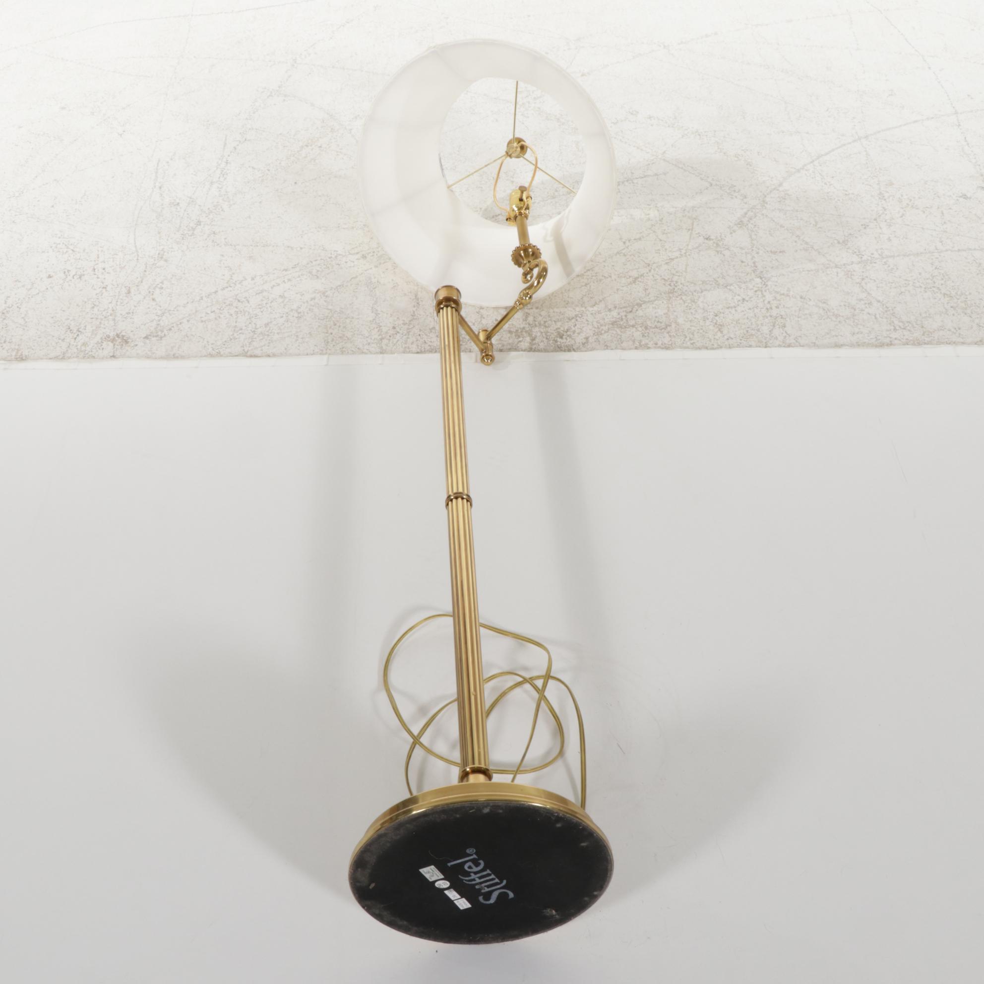 Stiffel Brass Swing-Arm Floor Lamp