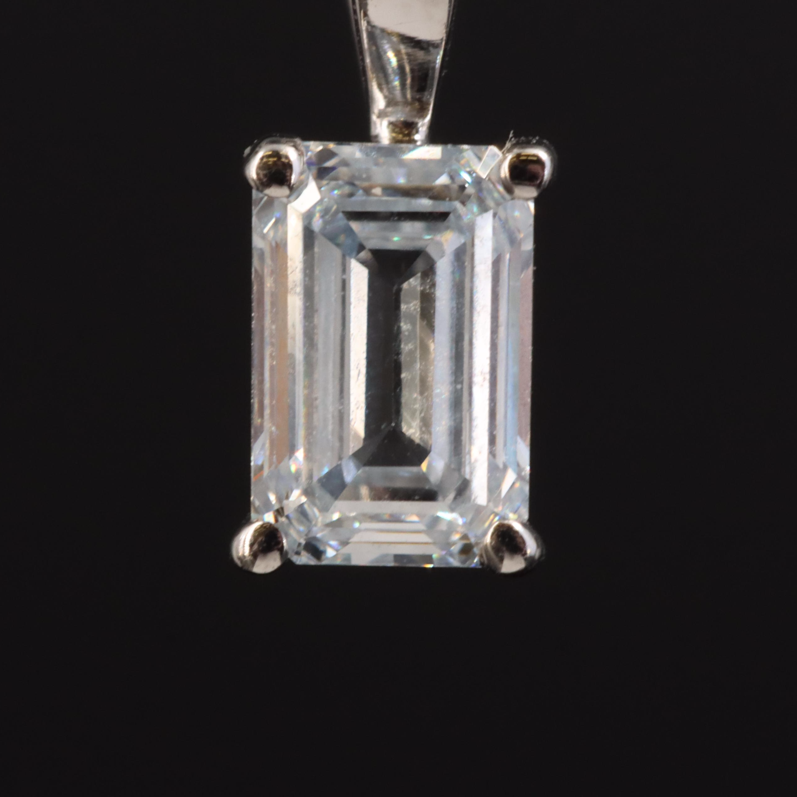 14K 0.62 CT Lab Grown Diamond Solitaire Pendant