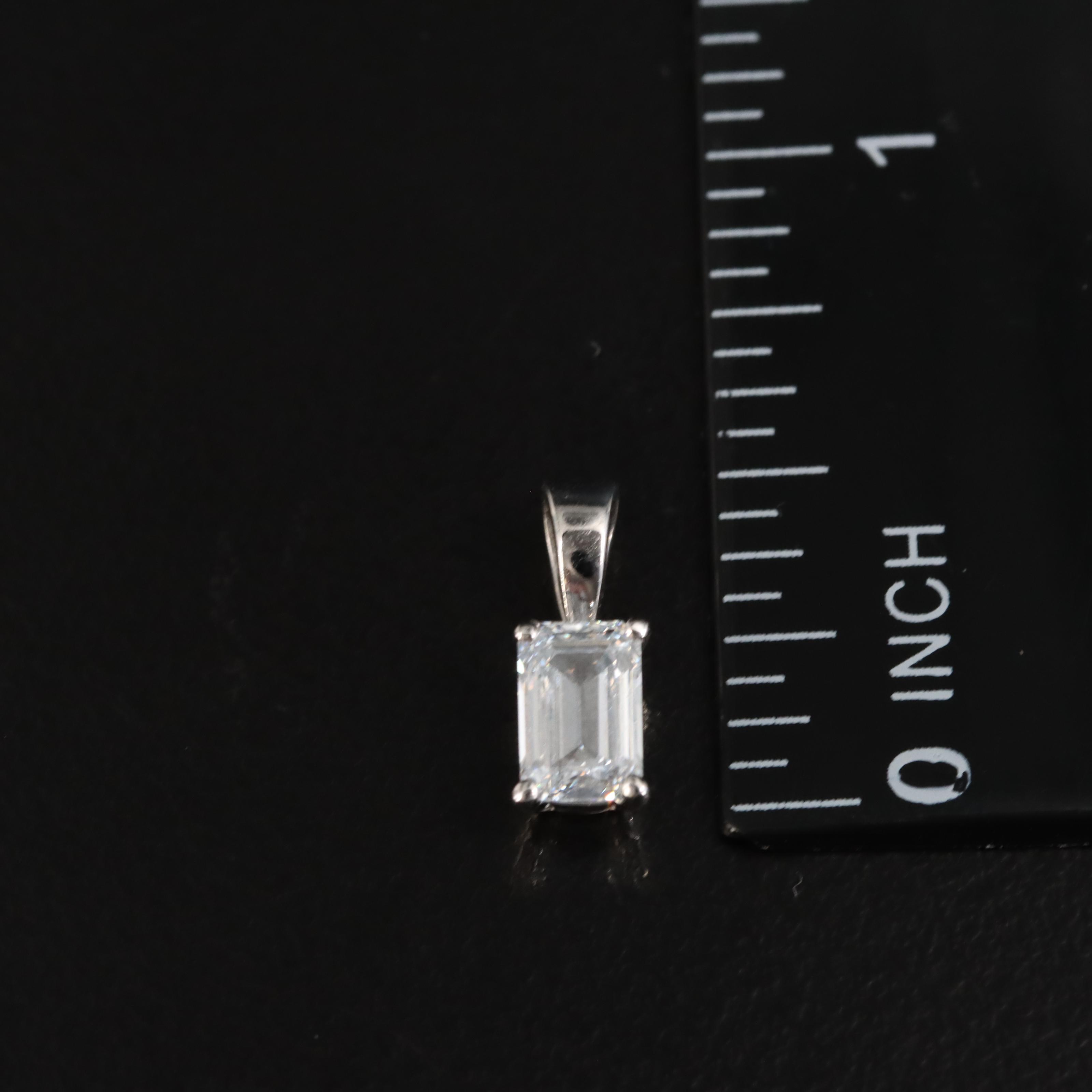 14K 0.62 CT Lab Grown Diamond Solitaire Pendant