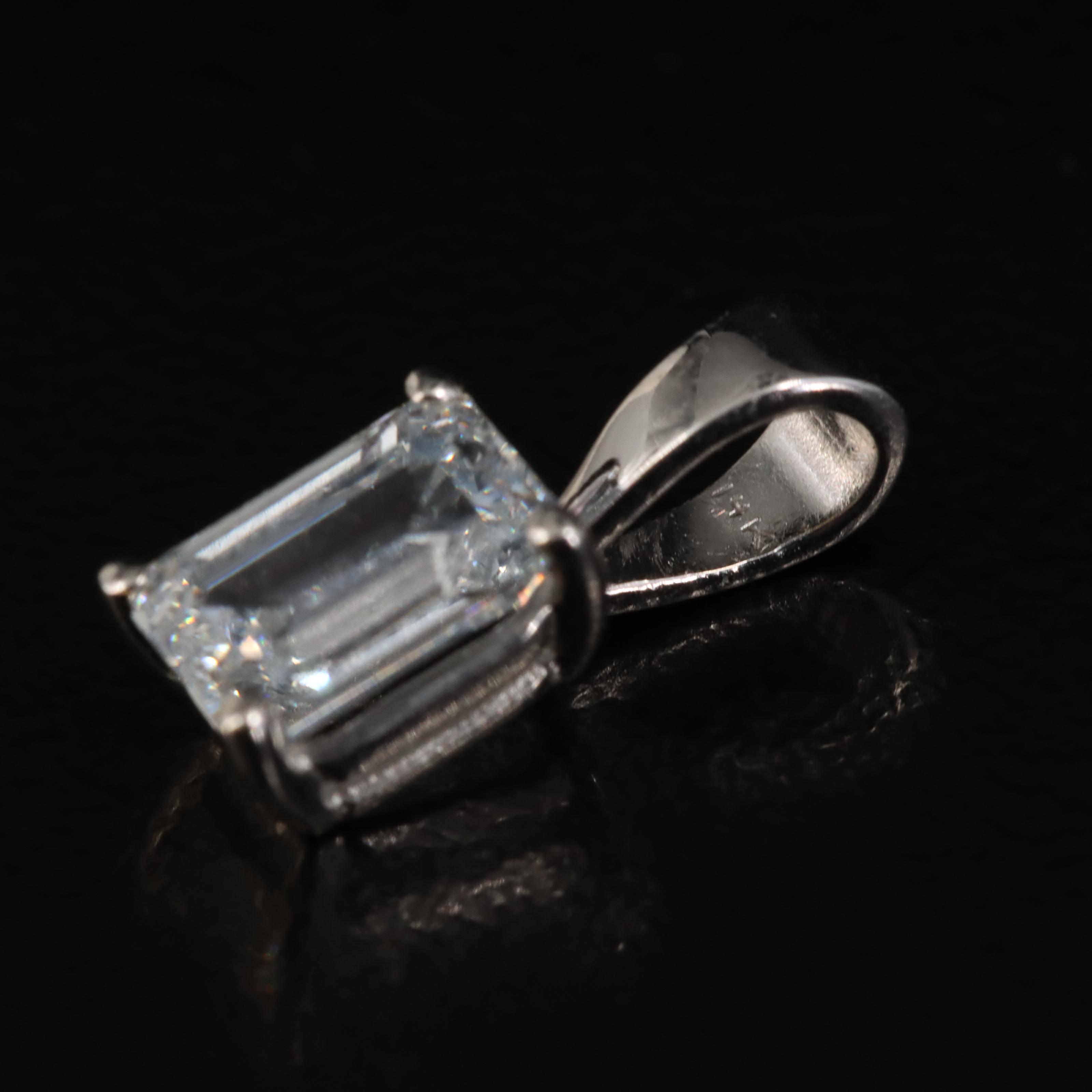 14K 0.62 CT Lab Grown Diamond Solitaire Pendant