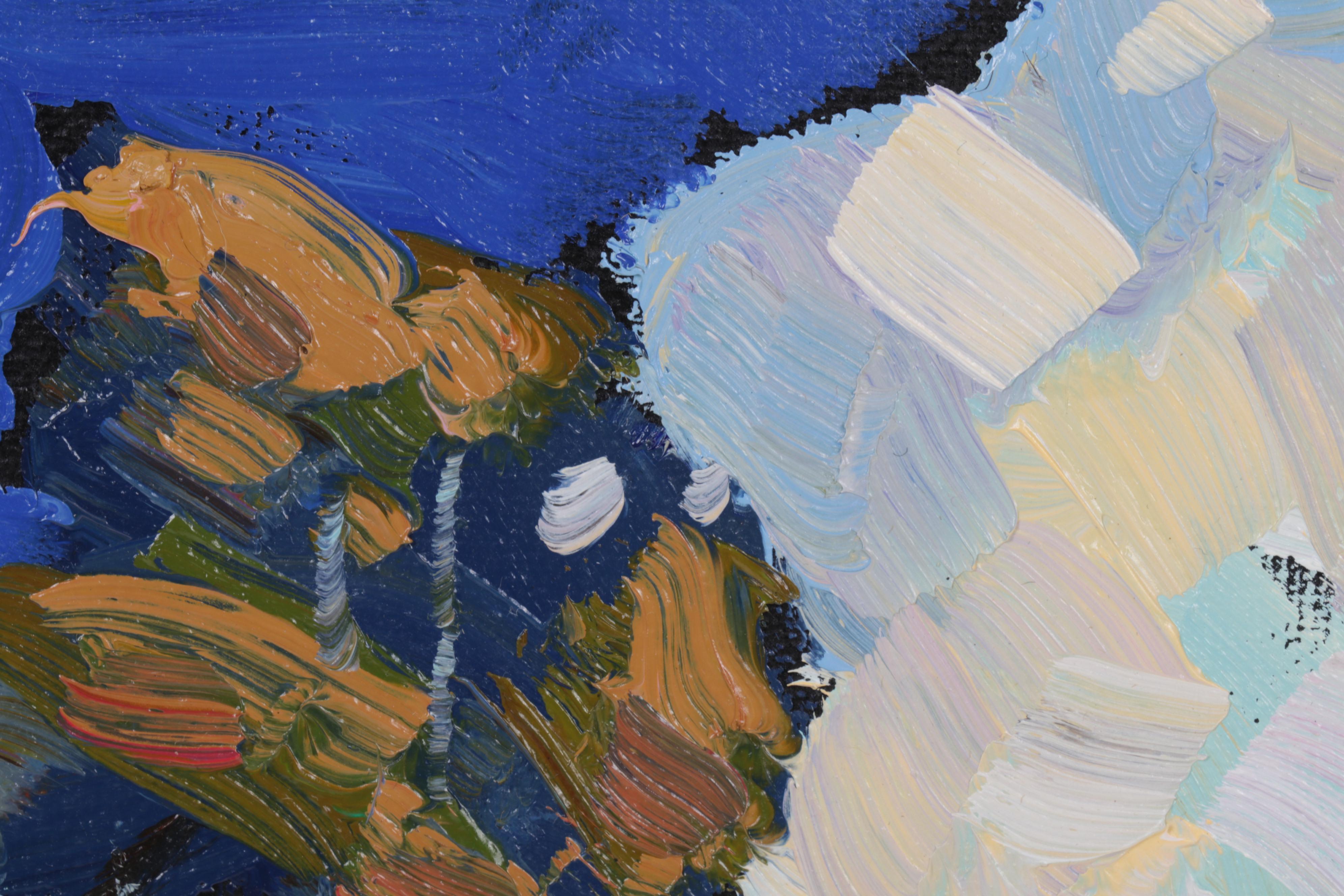 William Hawkins Oil Painting of Hillside Tree Copse, 2021