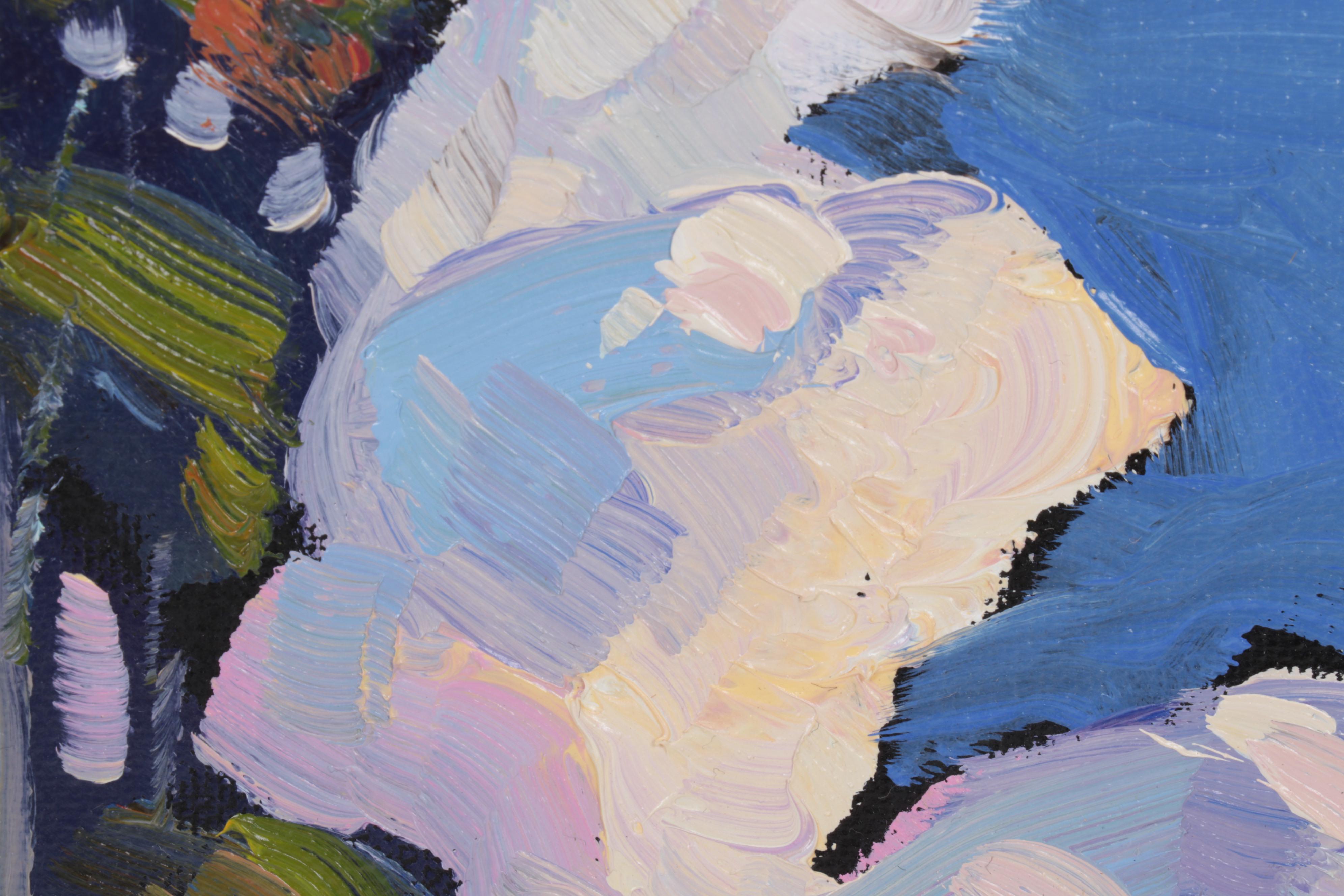 William Hawkins Oil Painting of Hillside Tree Copse, 2021