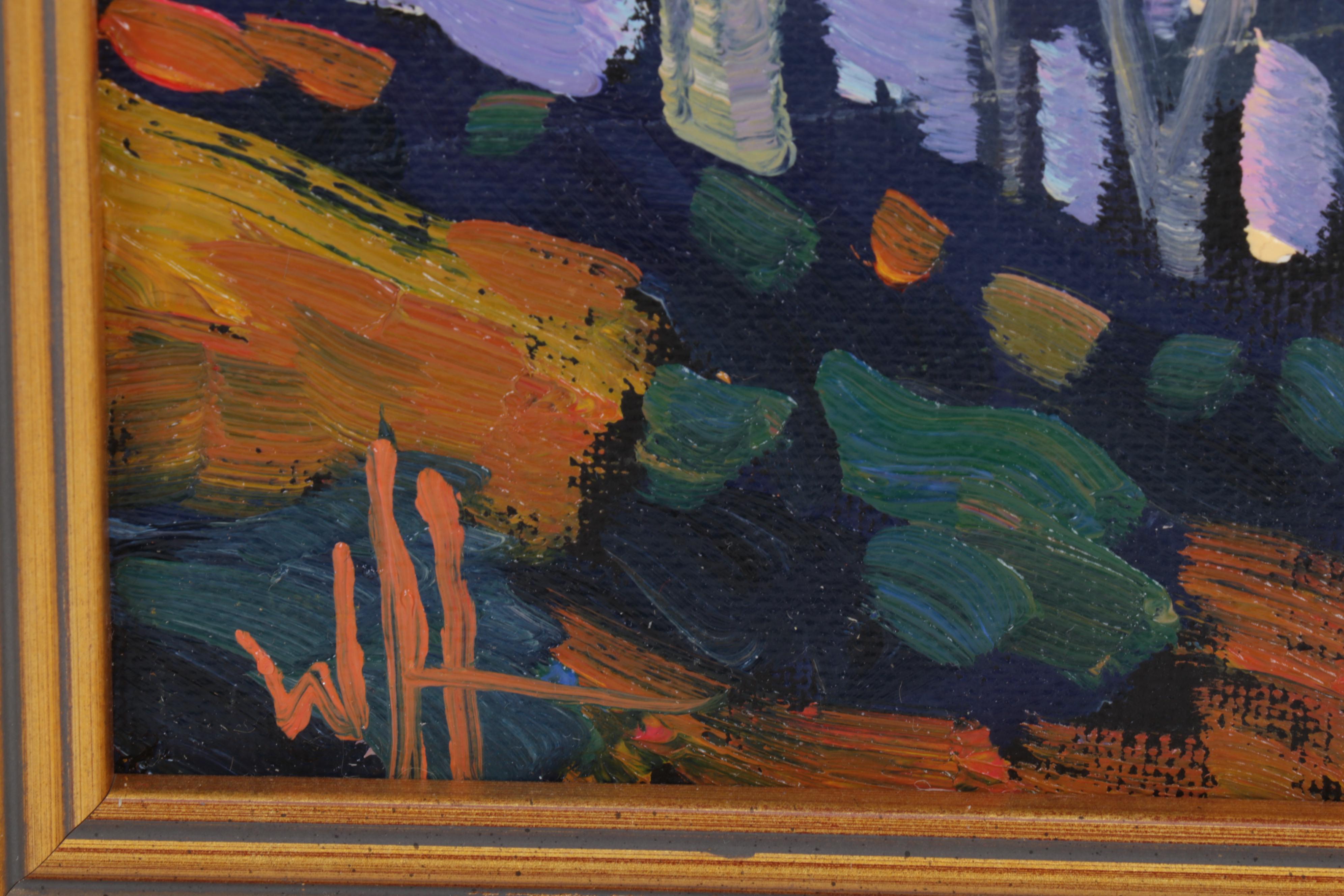 William Hawkins Oil Painting of Hillside Tree Copse, 2021