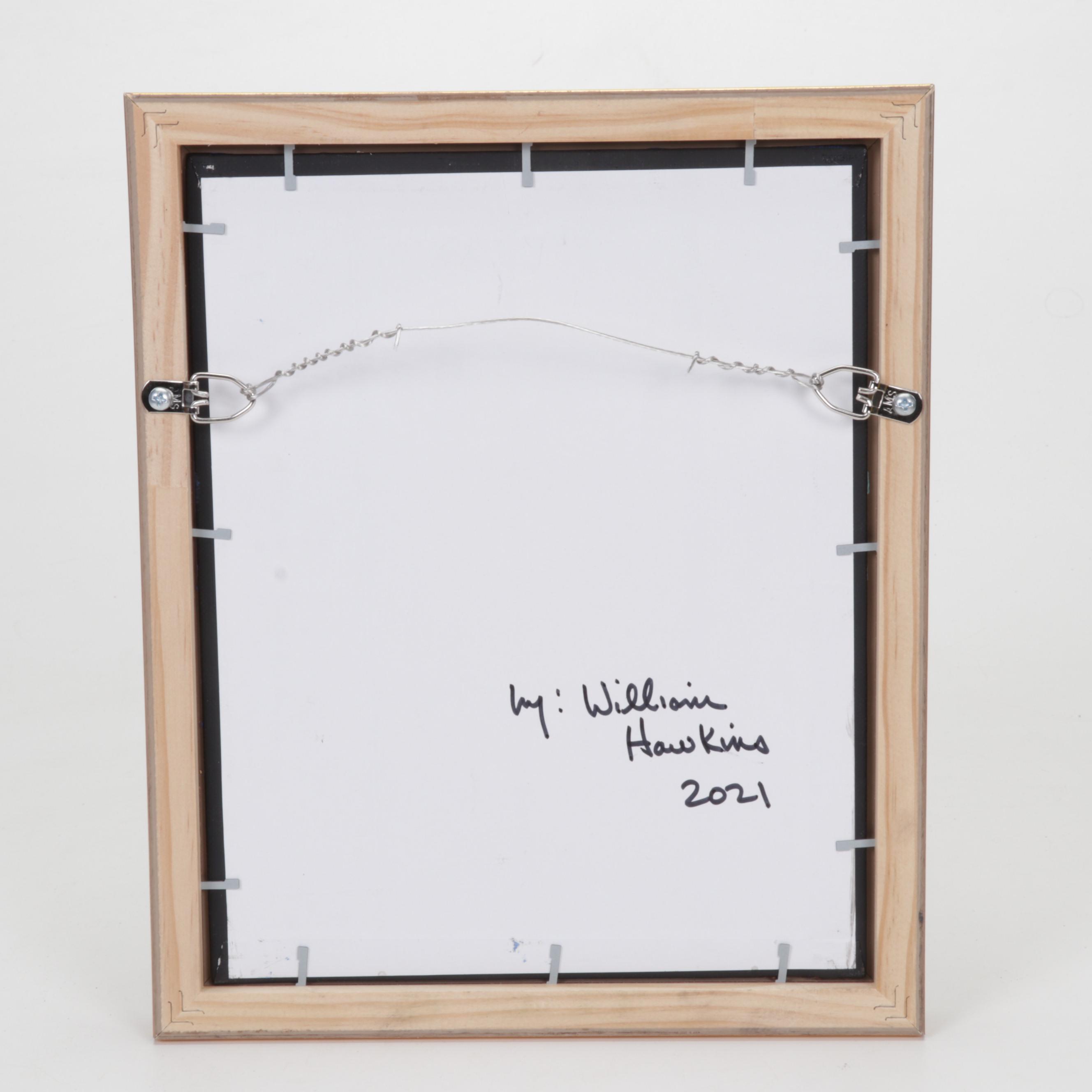 William Hawkins Oil Painting of Hillside Tree Copse, 2021