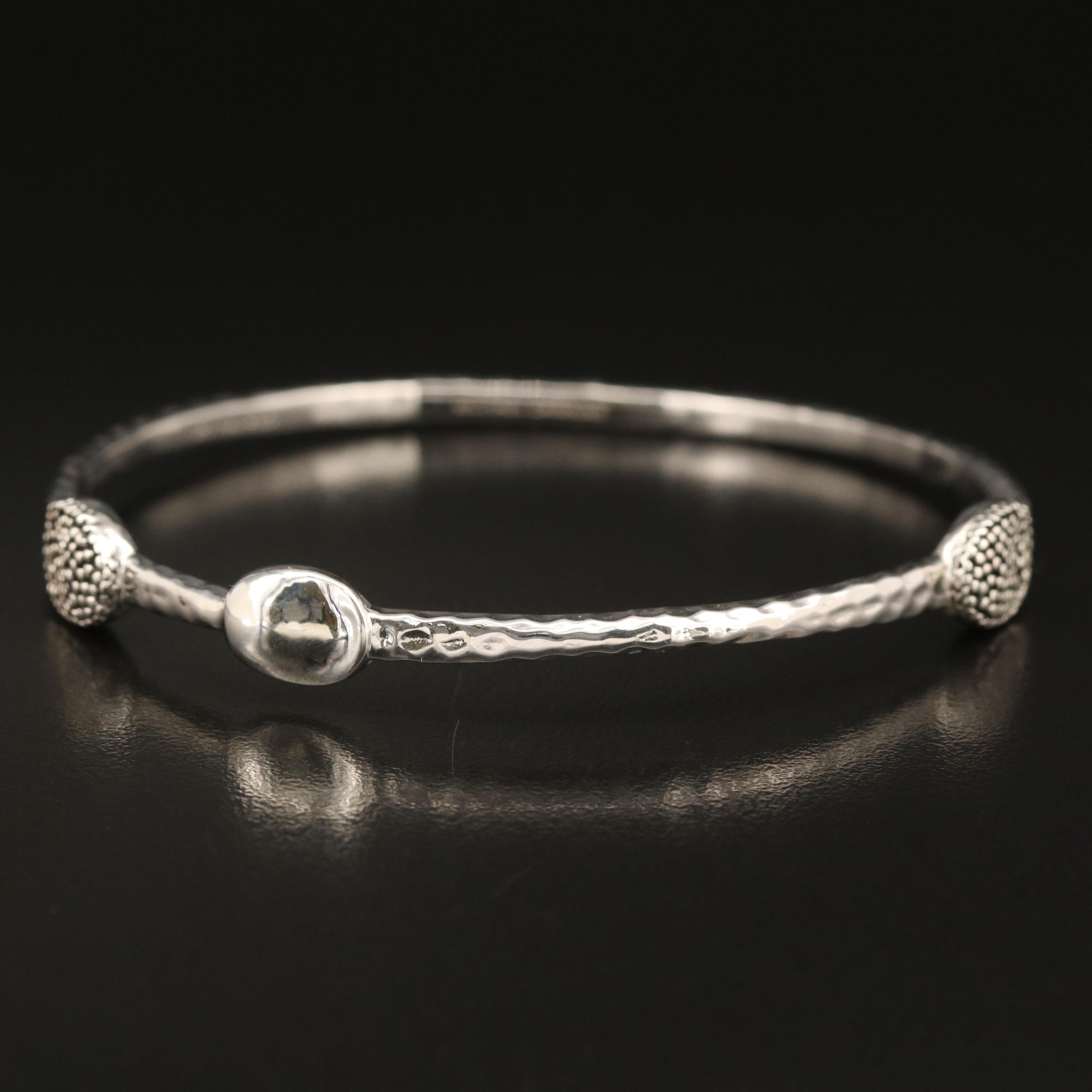 Michael Dawkins Sterling Granulated Bead Bangle