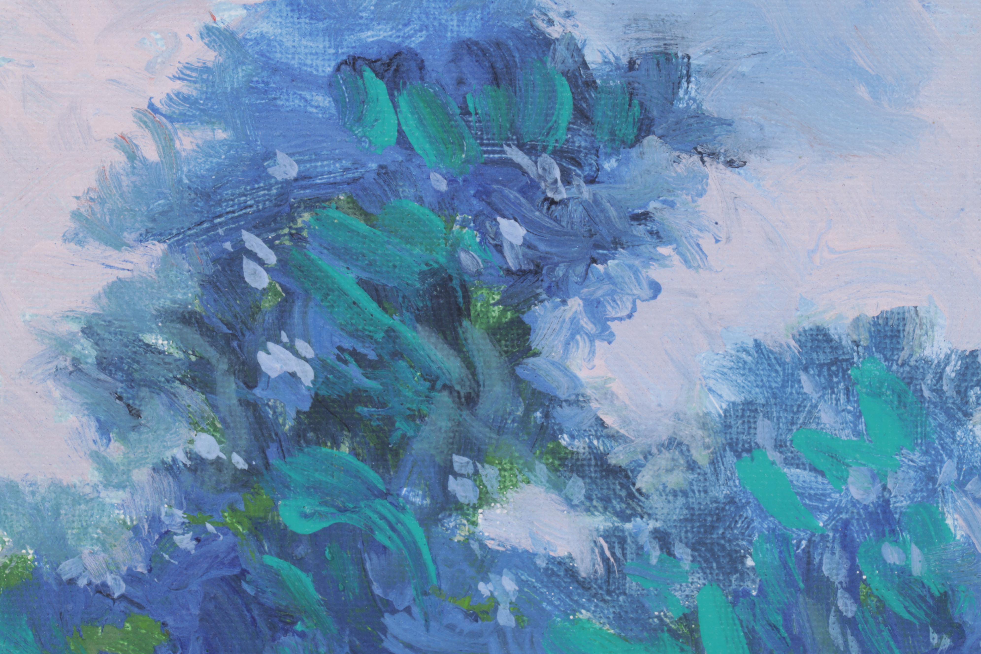 Sulmaz Radvand Oil Painting of Wildflowers in Pastoral Field, 2022