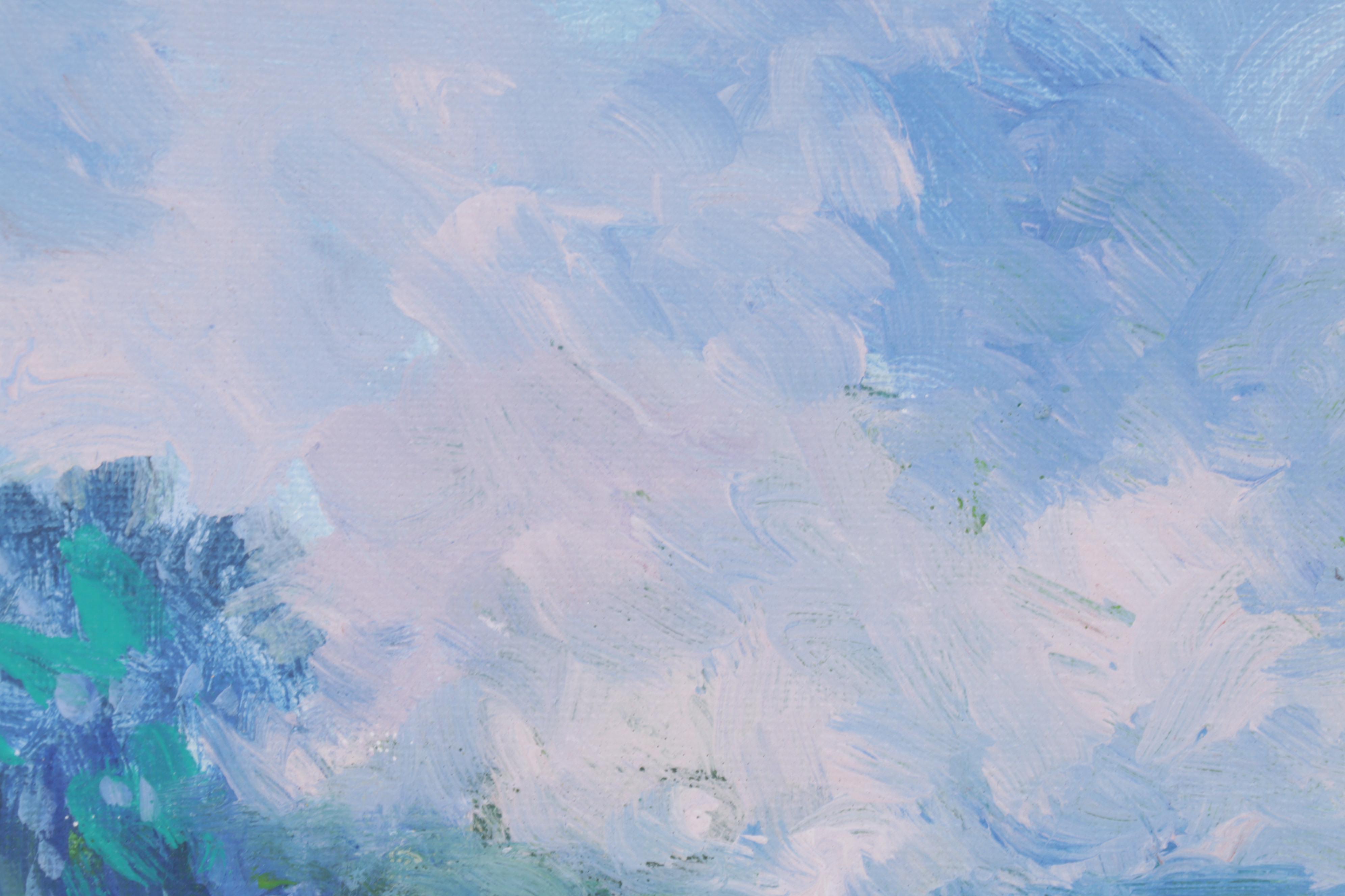 Sulmaz Radvand Oil Painting of Wildflowers in Pastoral Field, 2022