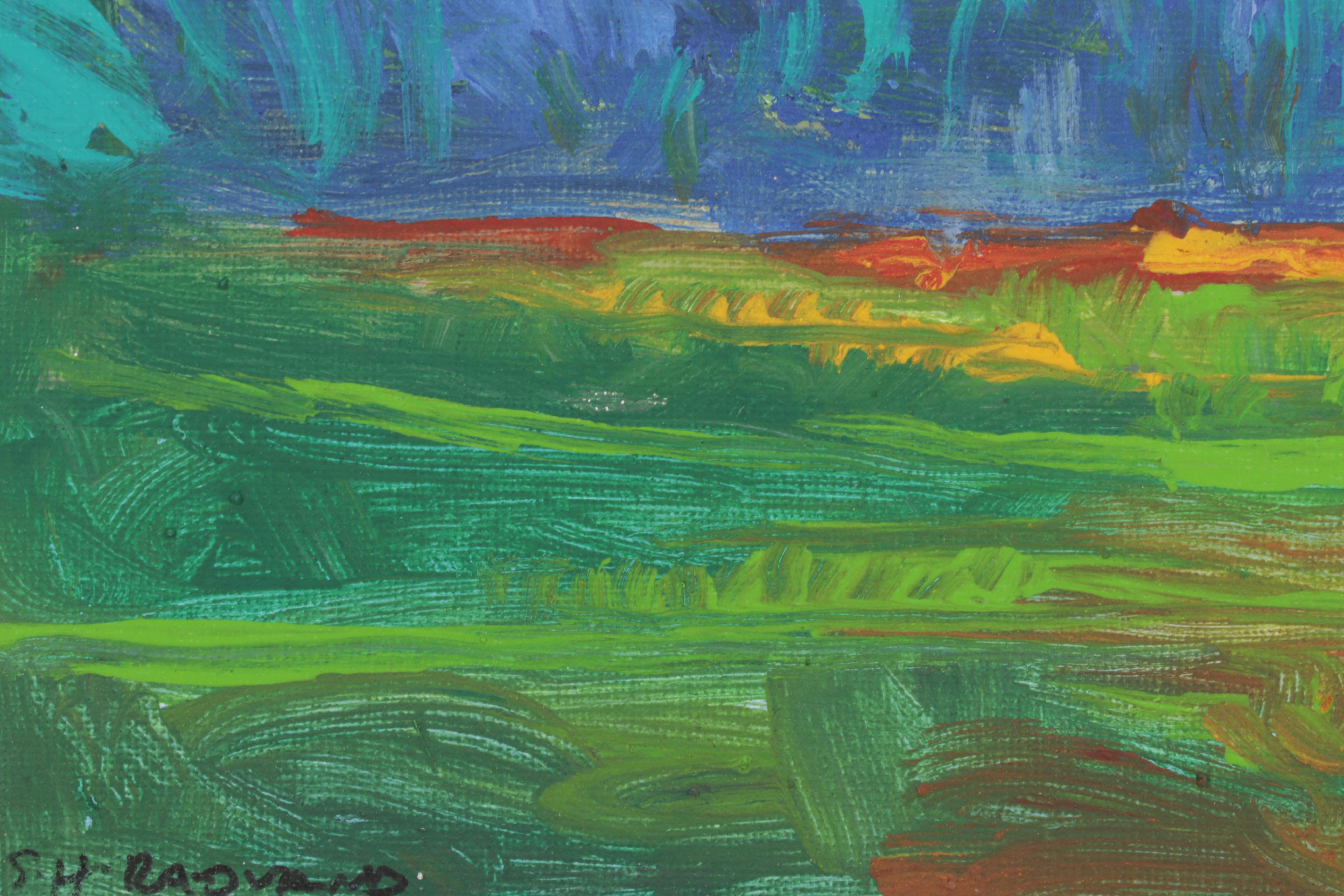 Sulmaz Radvand Oil Painting of Wildflowers in Pastoral Field, 2022