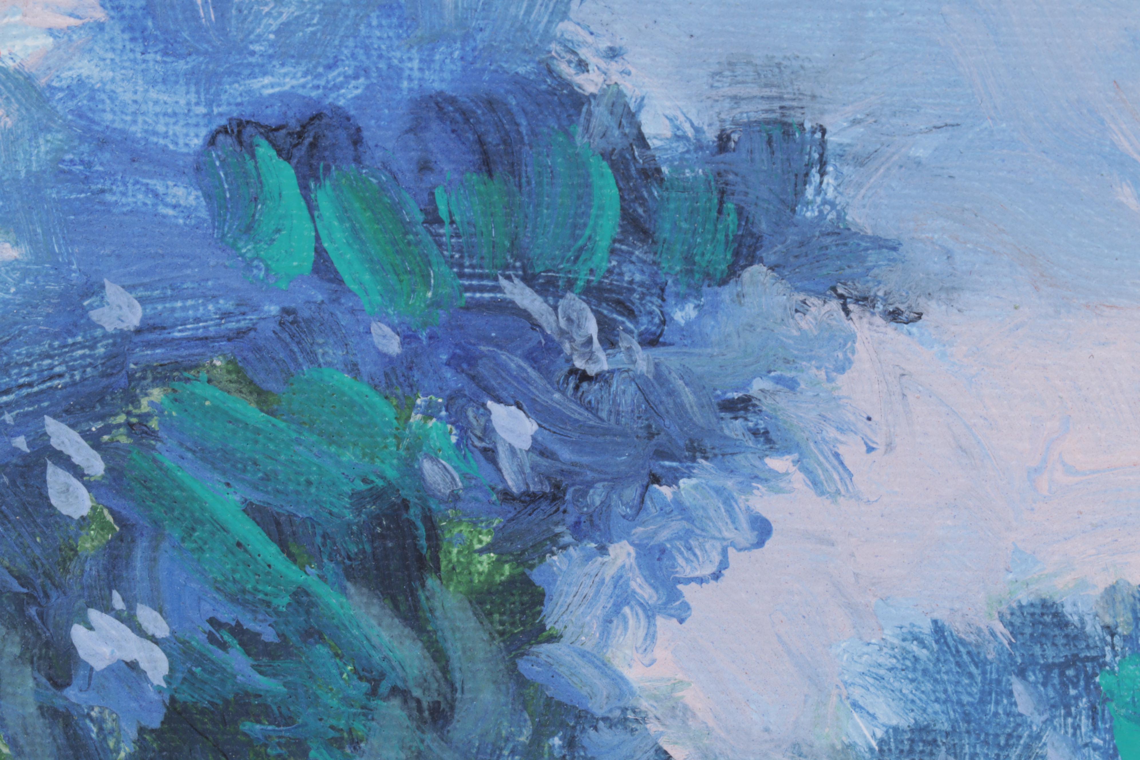 Sulmaz Radvand Oil Painting of Wildflowers in Pastoral Field, 2022