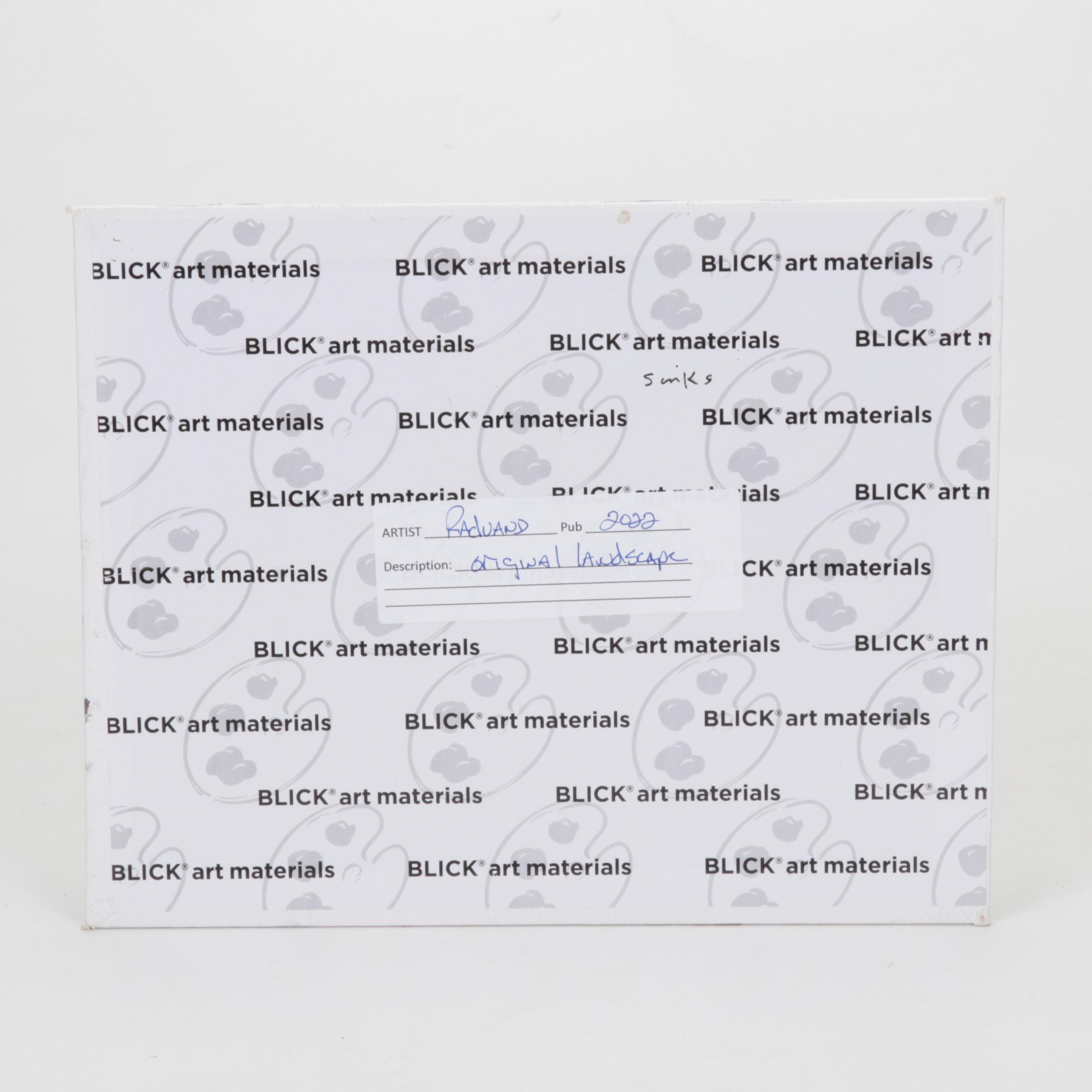 Sulmaz Radvand Oil Painting of Rowboat on Lake at Dusk, 2022