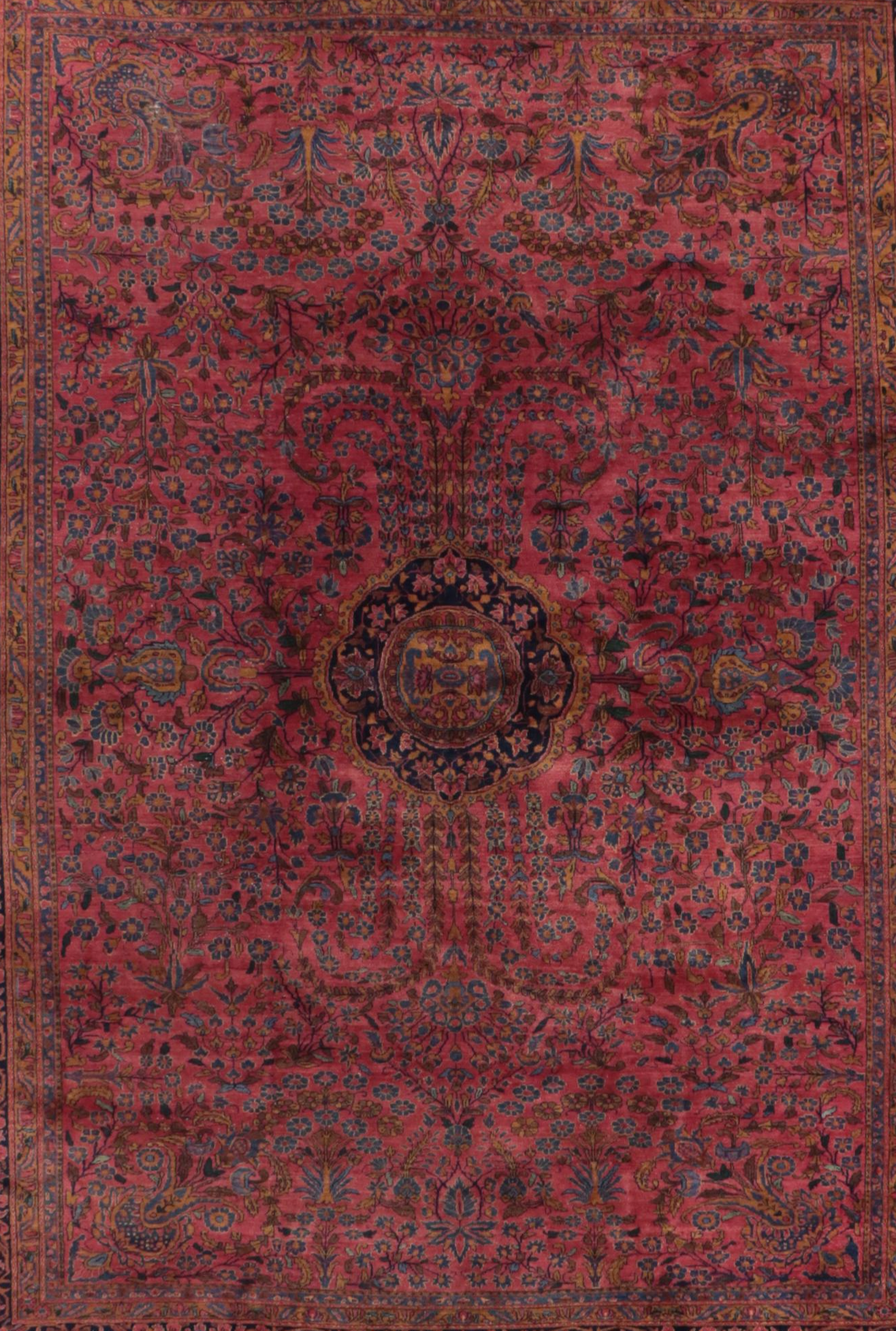 10'4 x 13'5 Hand-Knotted Persian Sarouk Room Sized Rug